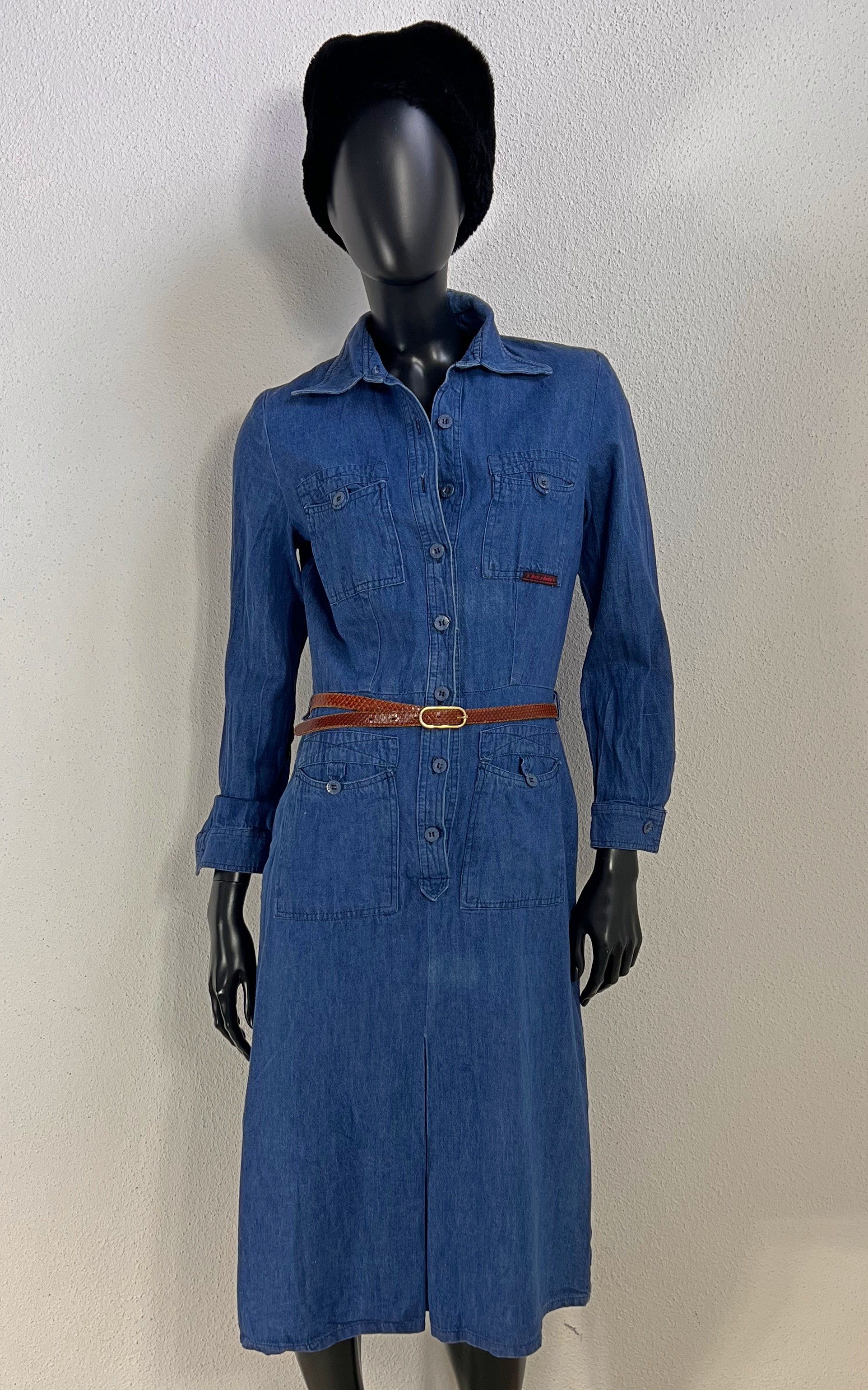 Early 70s Vintage Betty Barclay Denim Dress