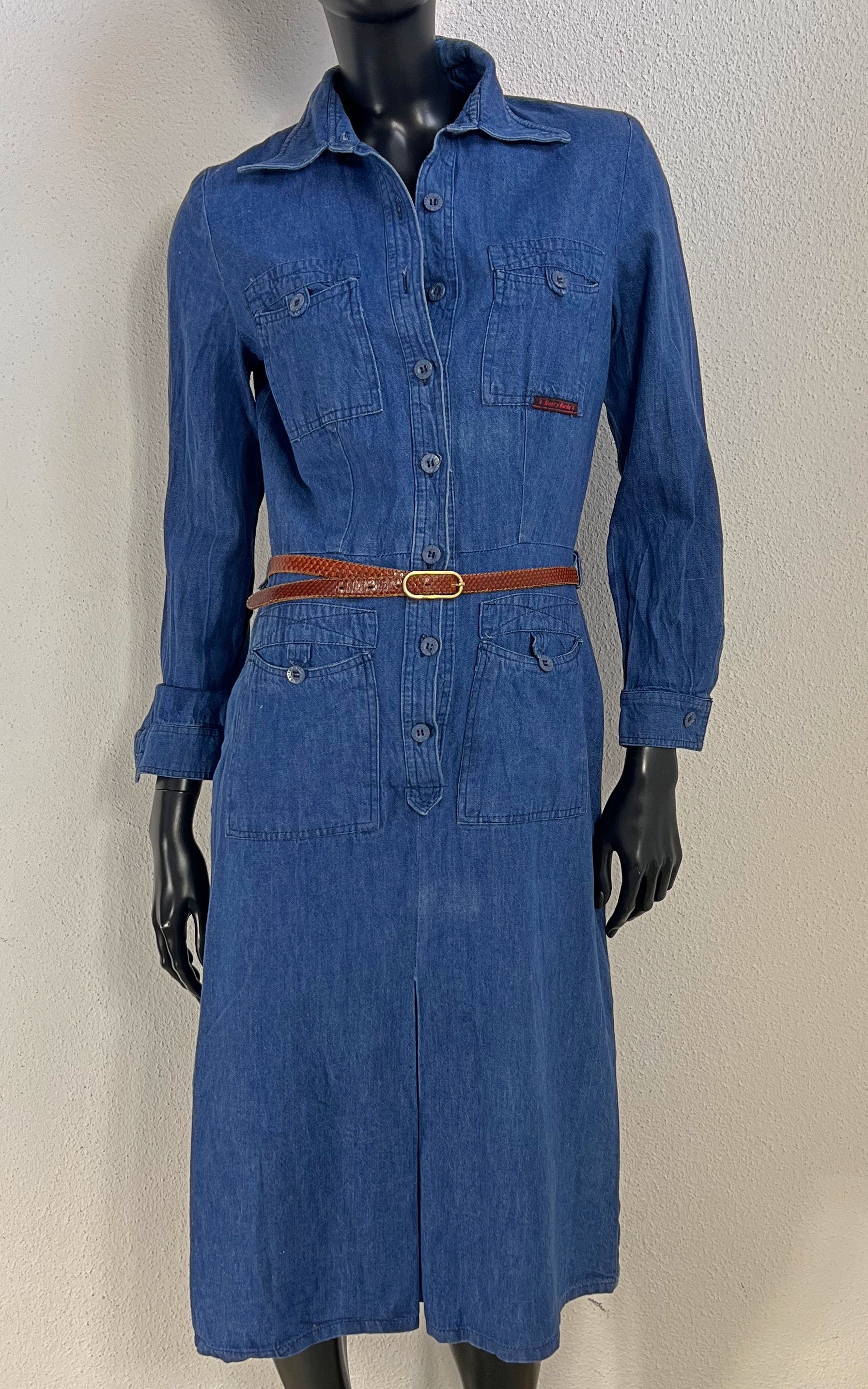 Early 70s Vintage Betty Barclay Denim Dress