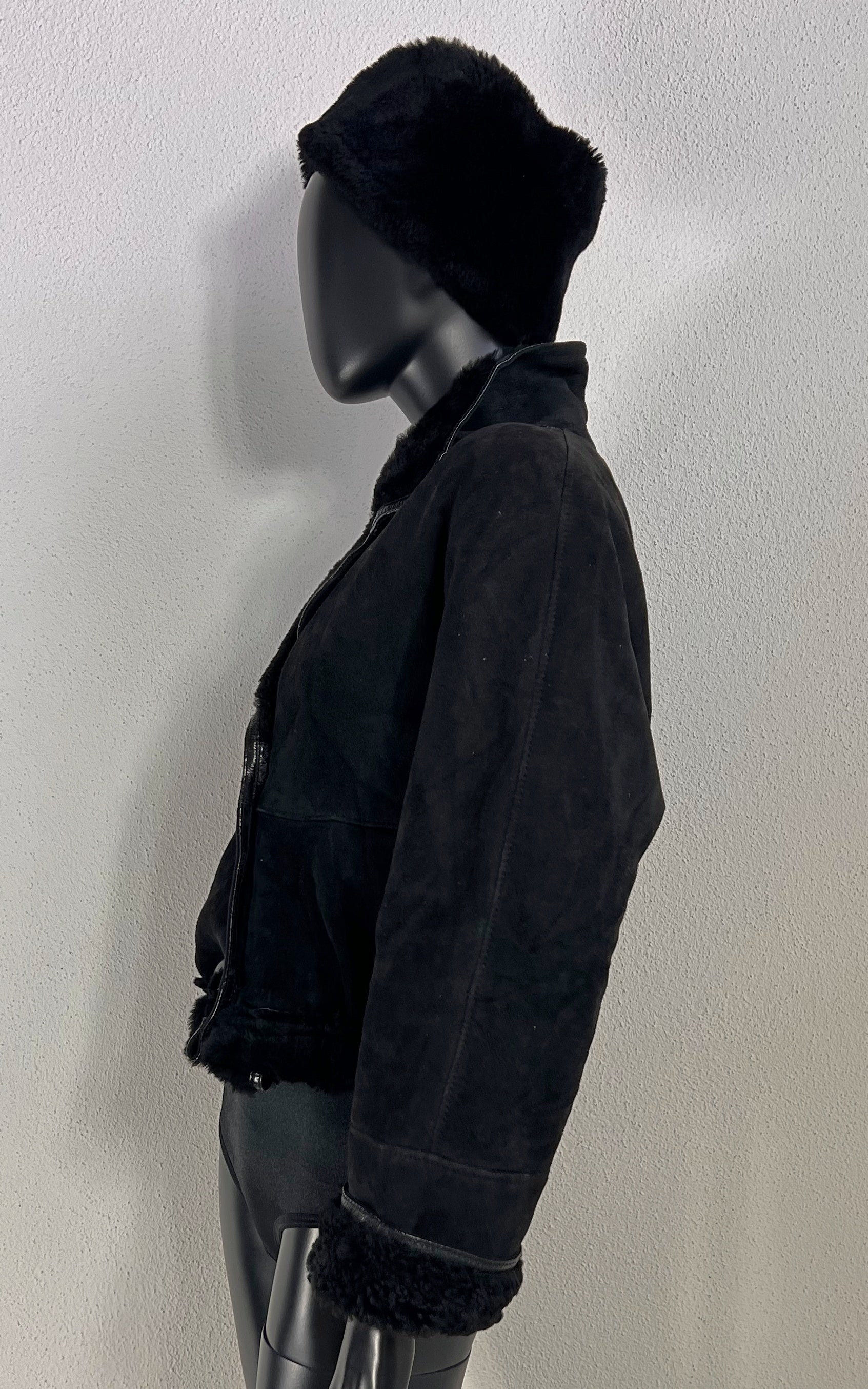 Vintage Cropped Shearling Jacket