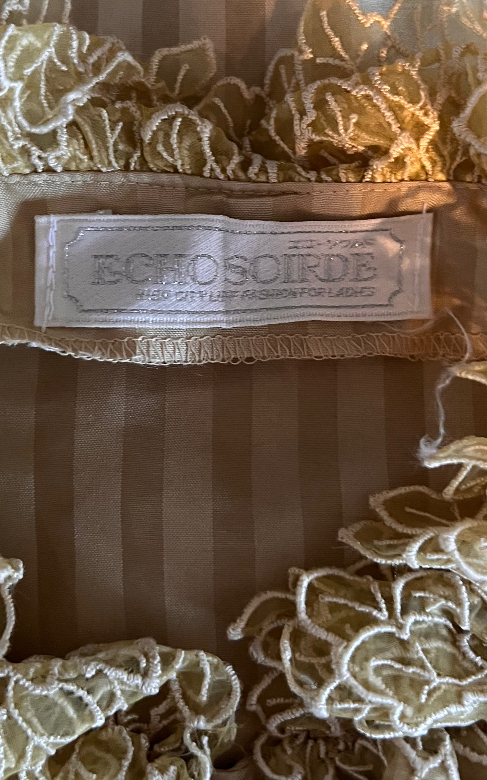 Vintage 80s Lace Collar Blouse