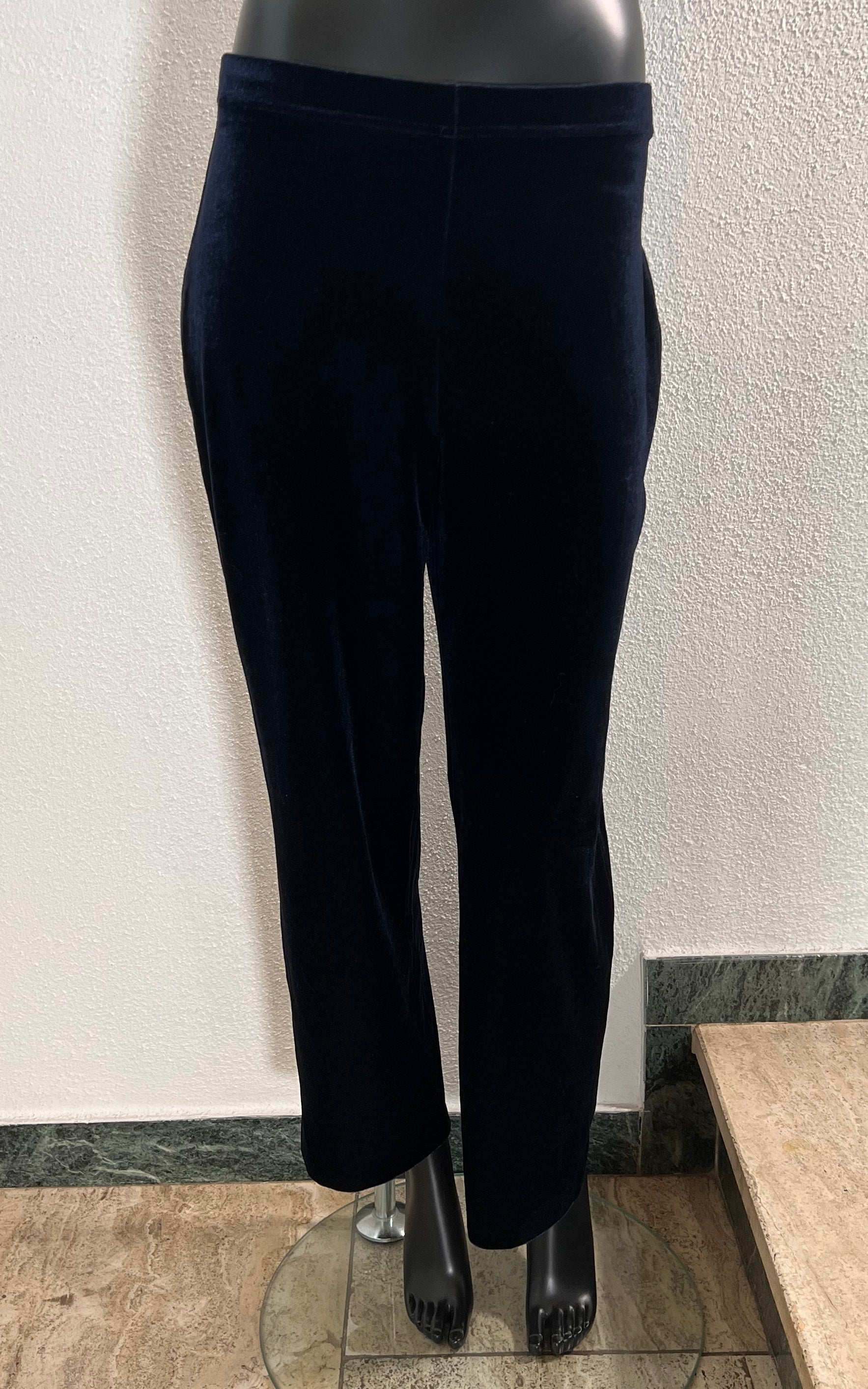 Pantaloni vintage in velluto blu