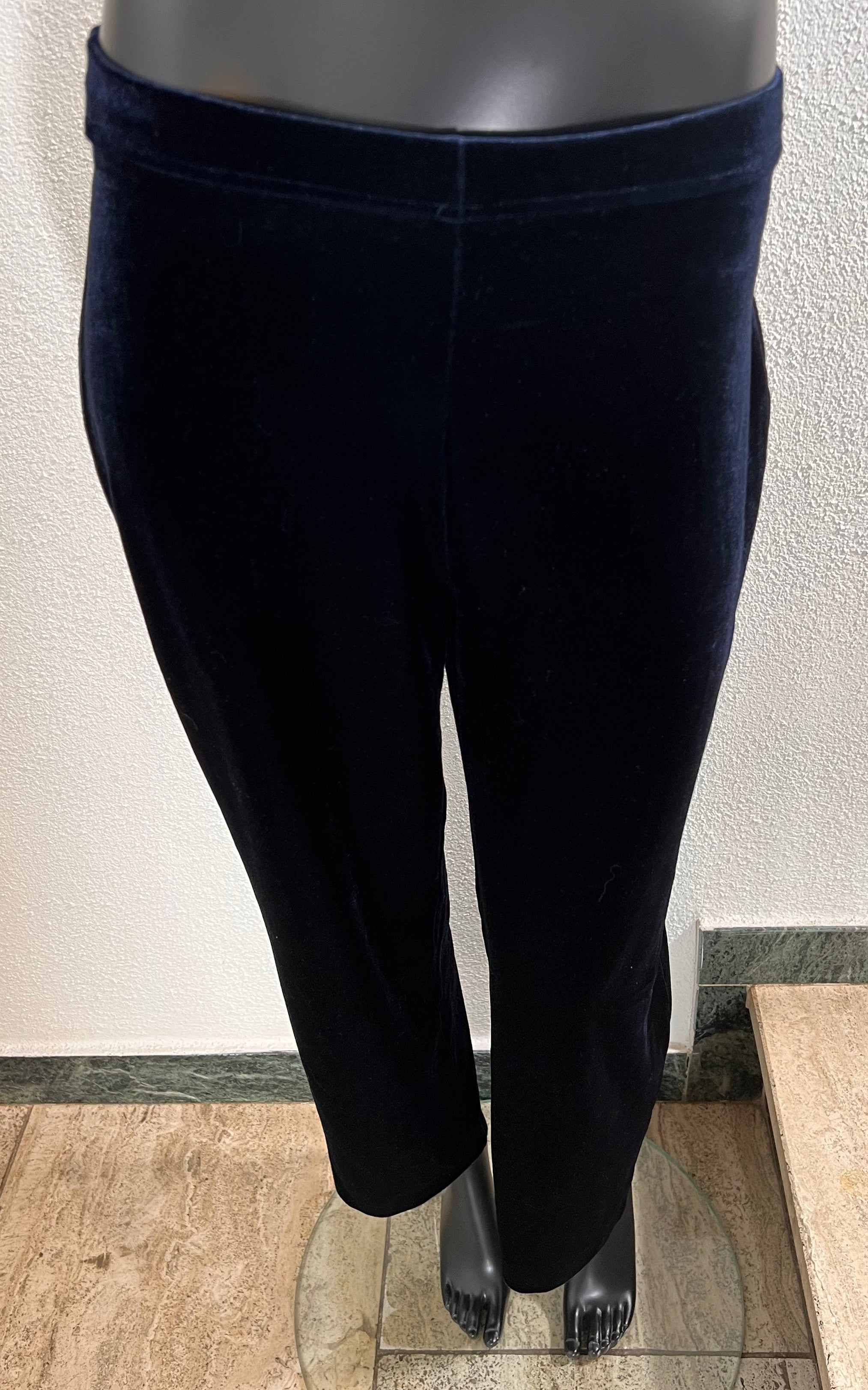 Pantaloni vintage in velluto blu
