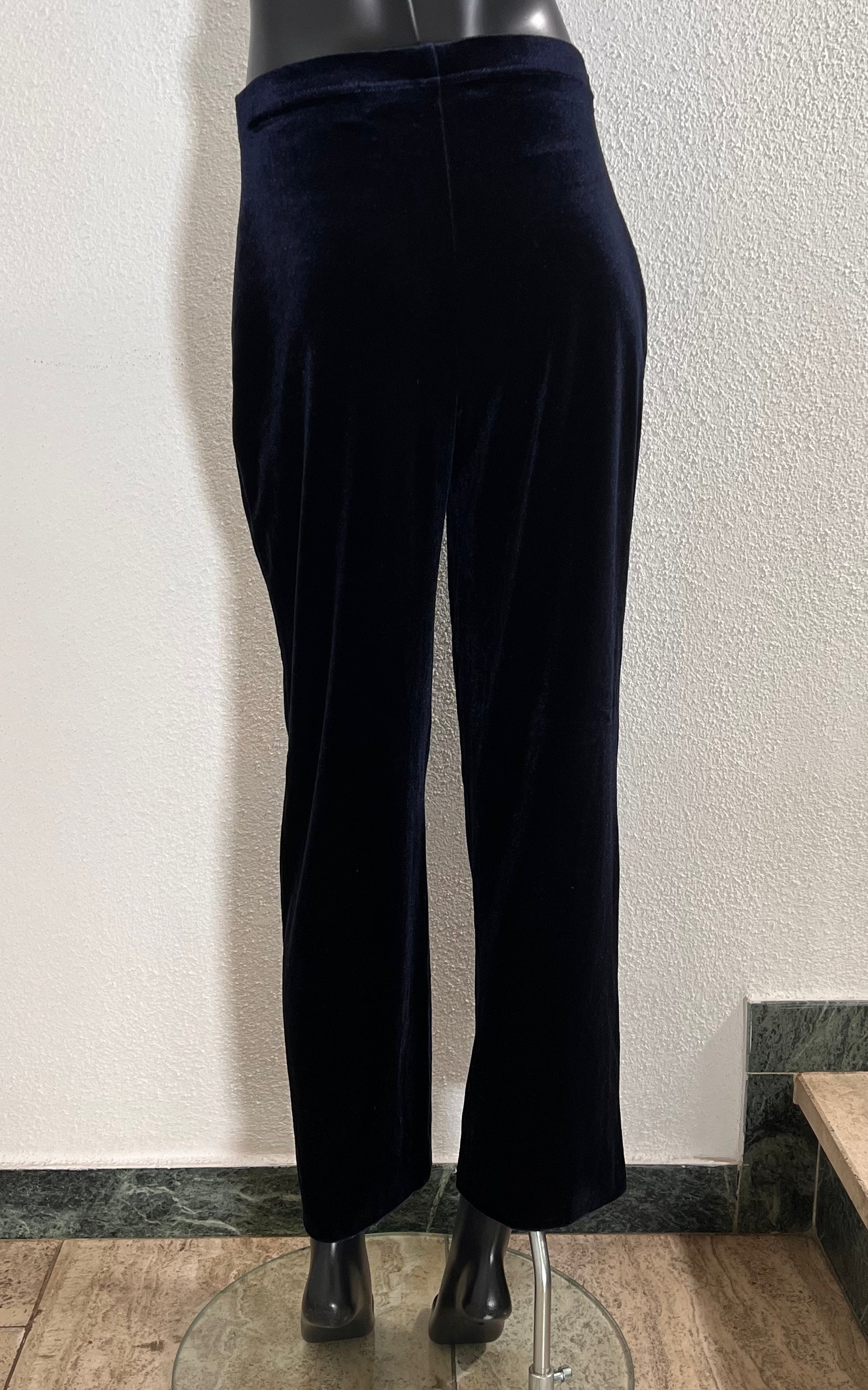 Pantaloni vintage in velluto blu