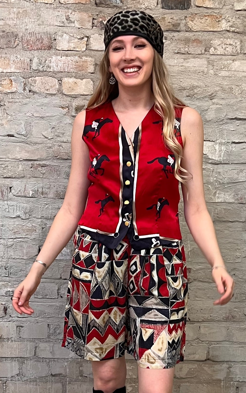 Pantaloncini di seta vintage anni '90