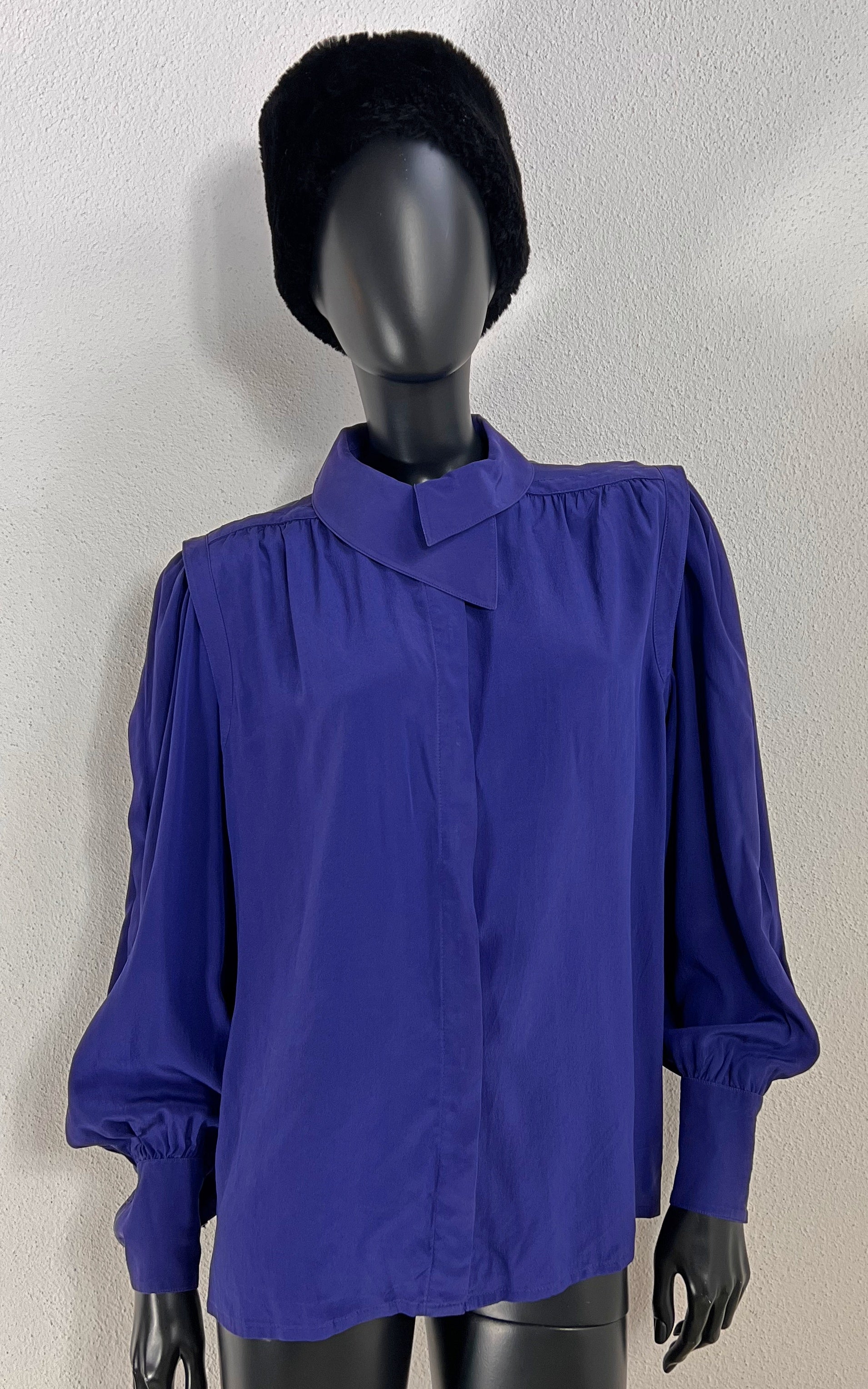 Vintage Purple Escada Silk Blouse