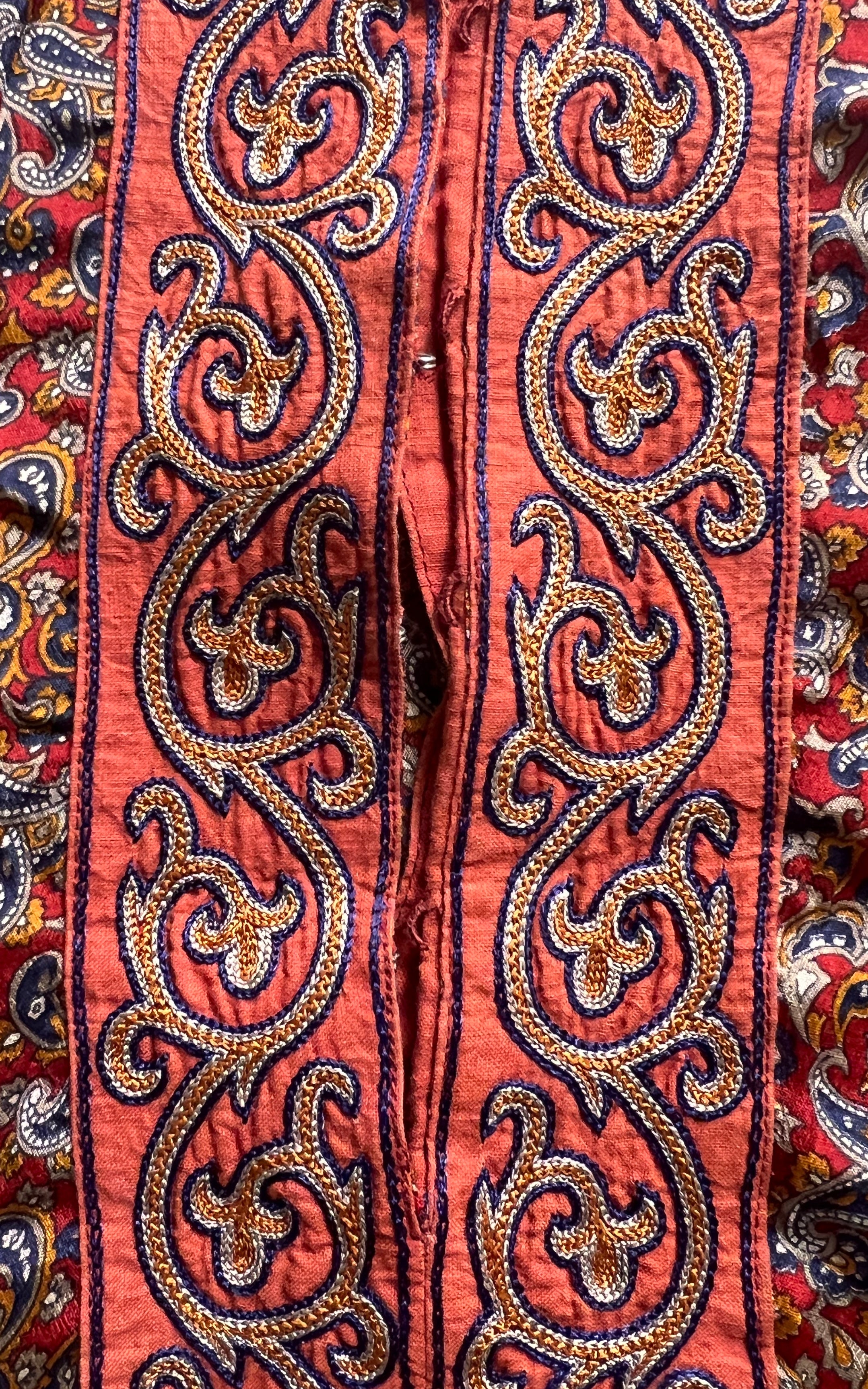 Abito caftano indiano in seta vintage anni '70