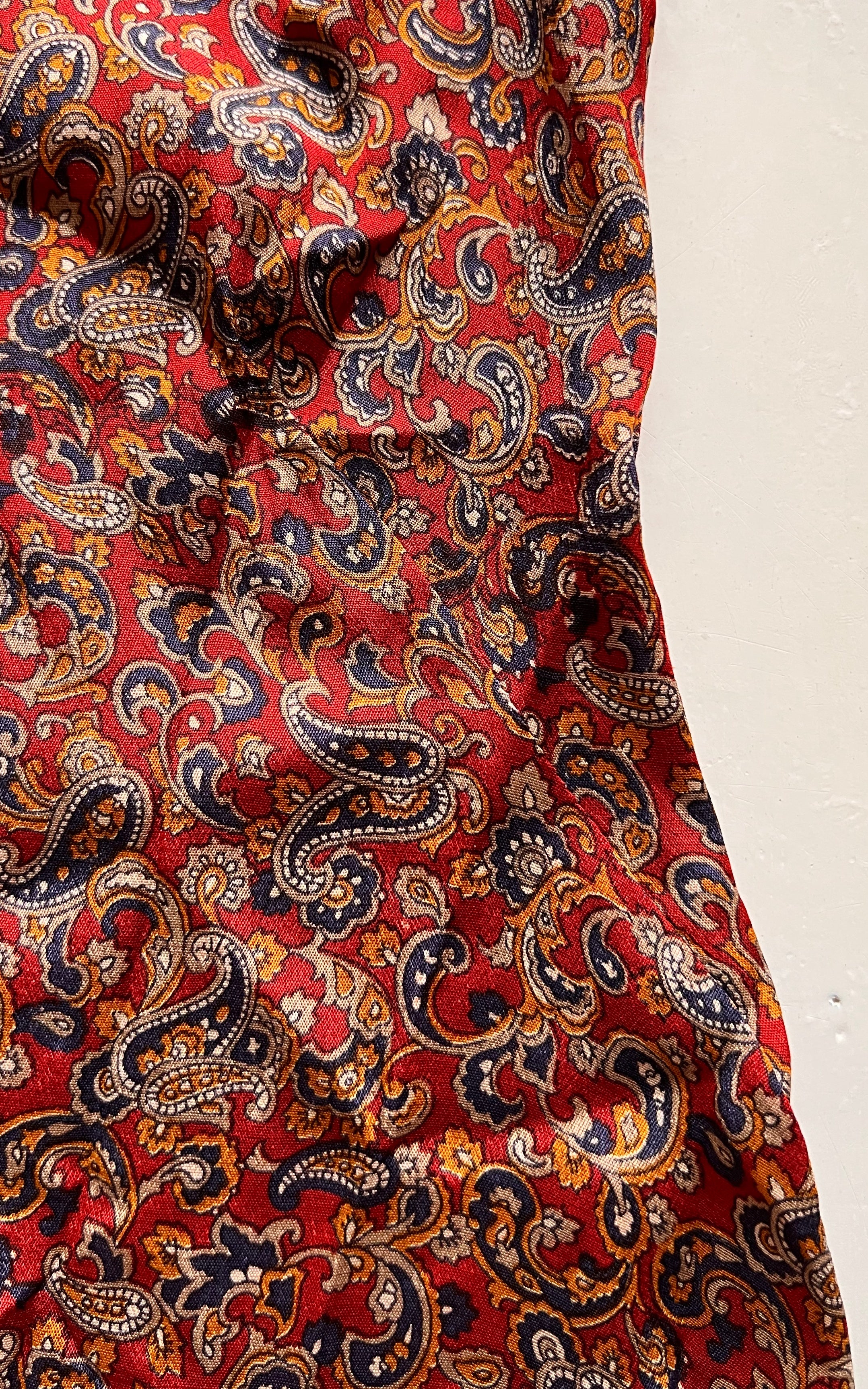 Abito caftano indiano in seta vintage anni '70