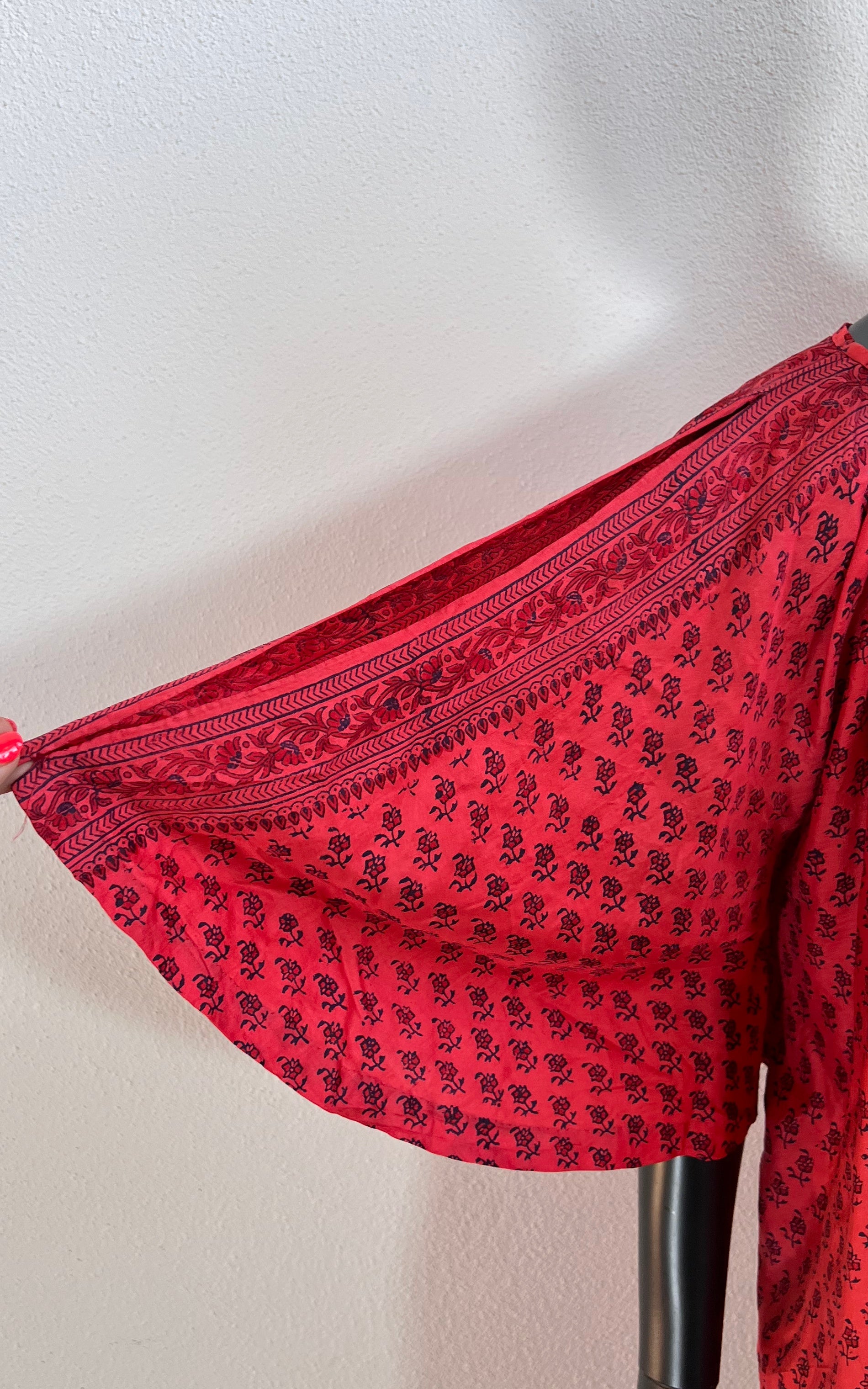 Vintage Indian Silk Caftan Dress