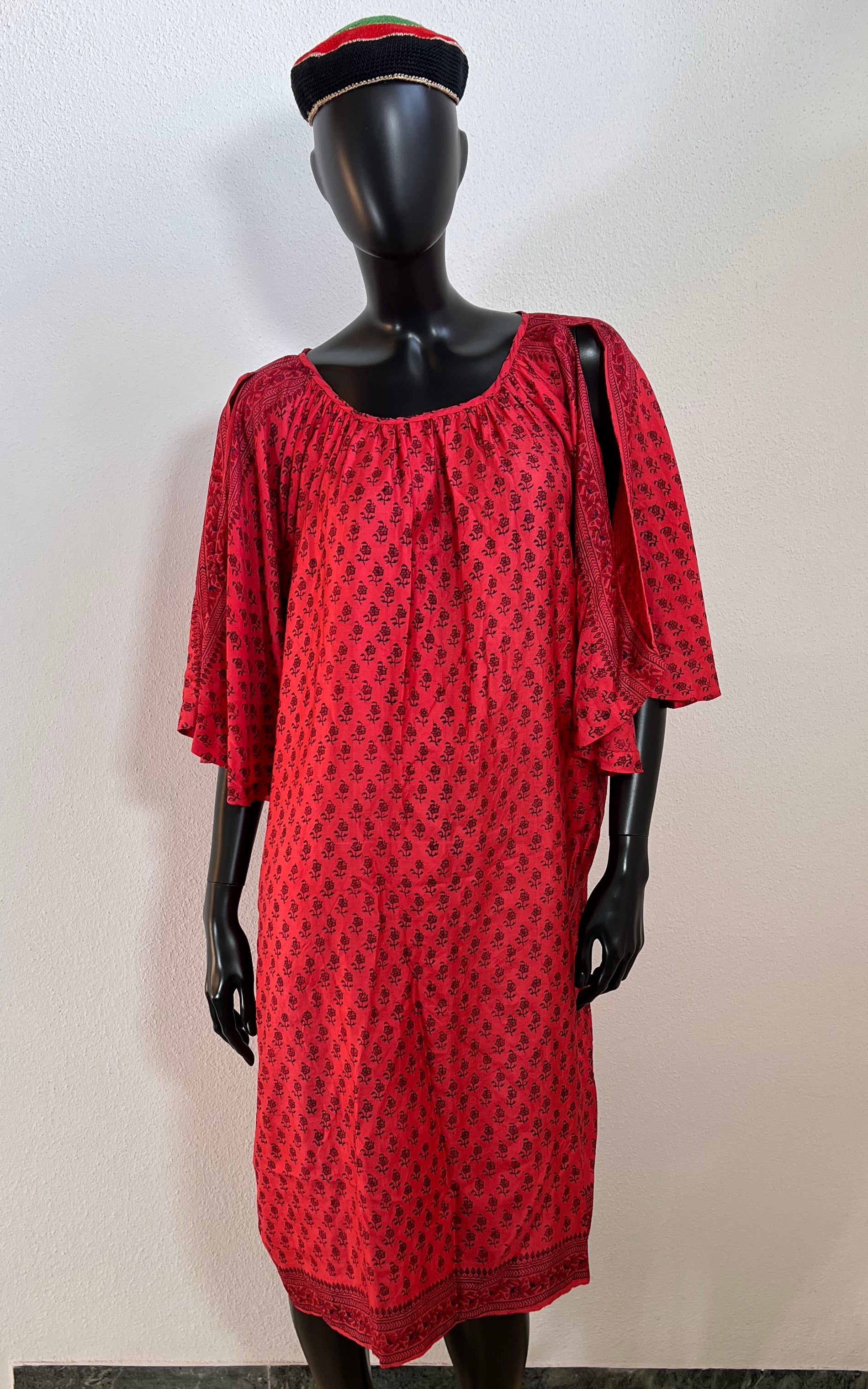 Vintage Indian Silk Caftan Dress