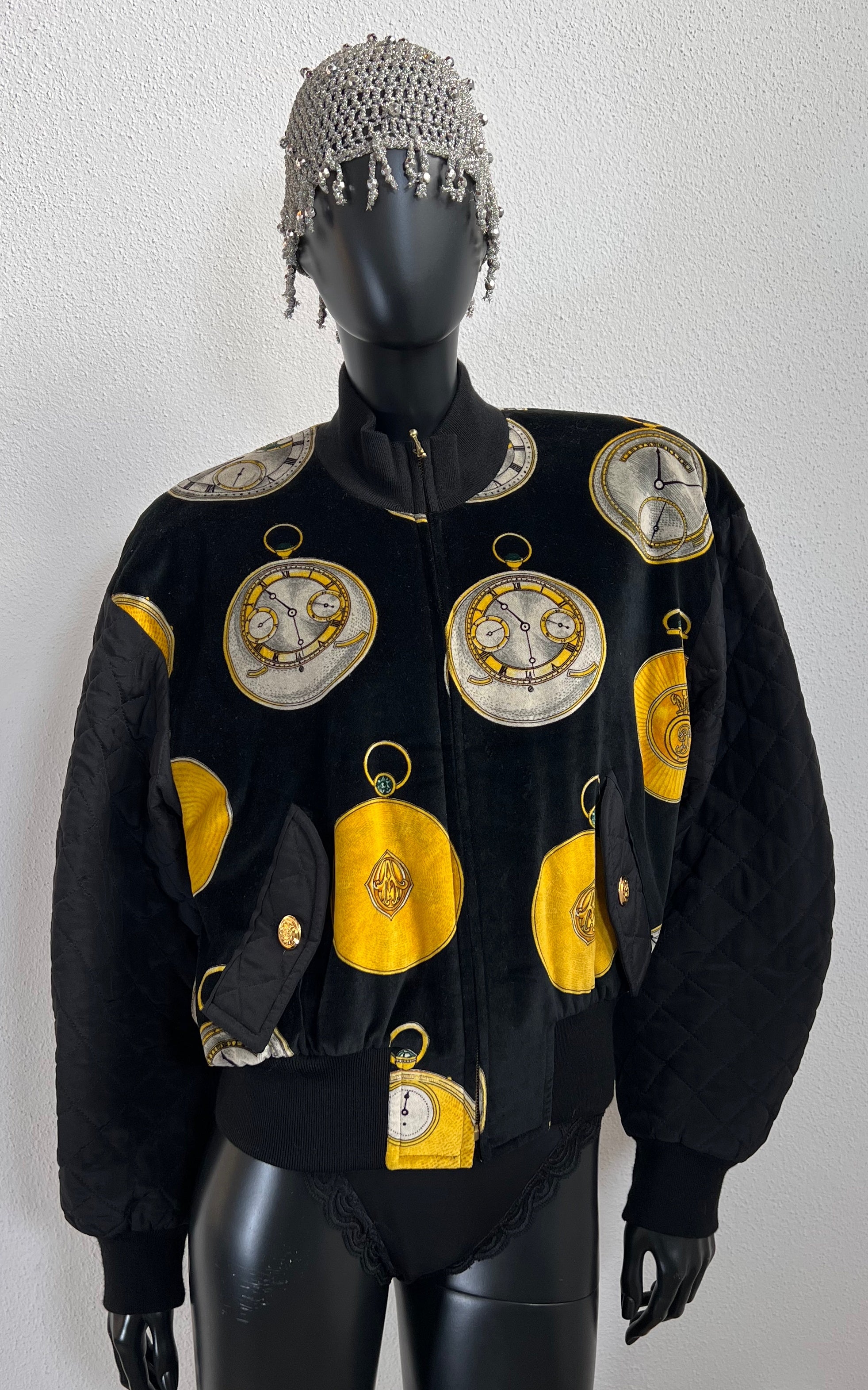 Vintage 80s Escada Velvet Bomber Jacket