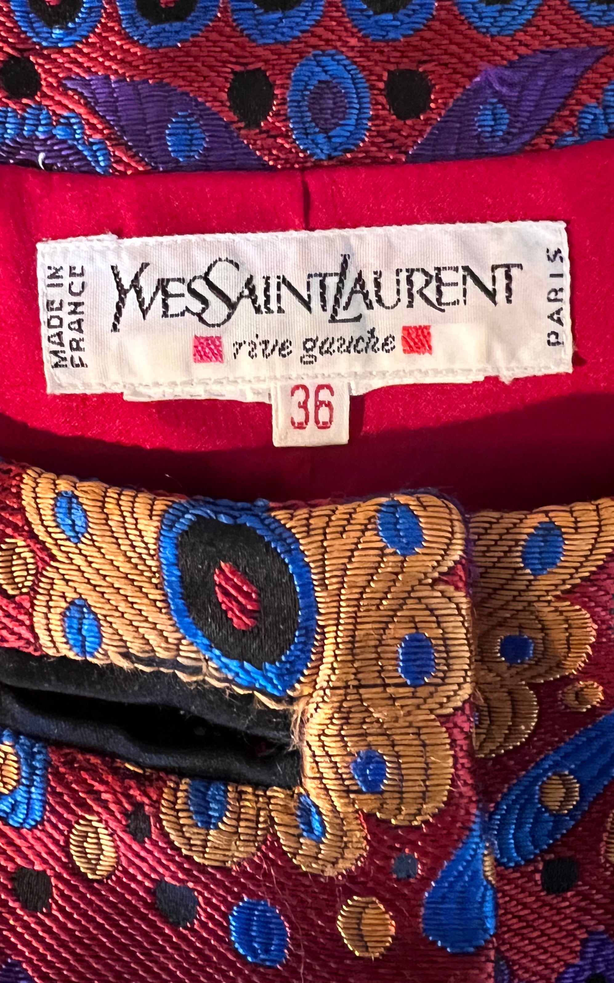 Iconic Yves Saint Laurent Brocade Jacket