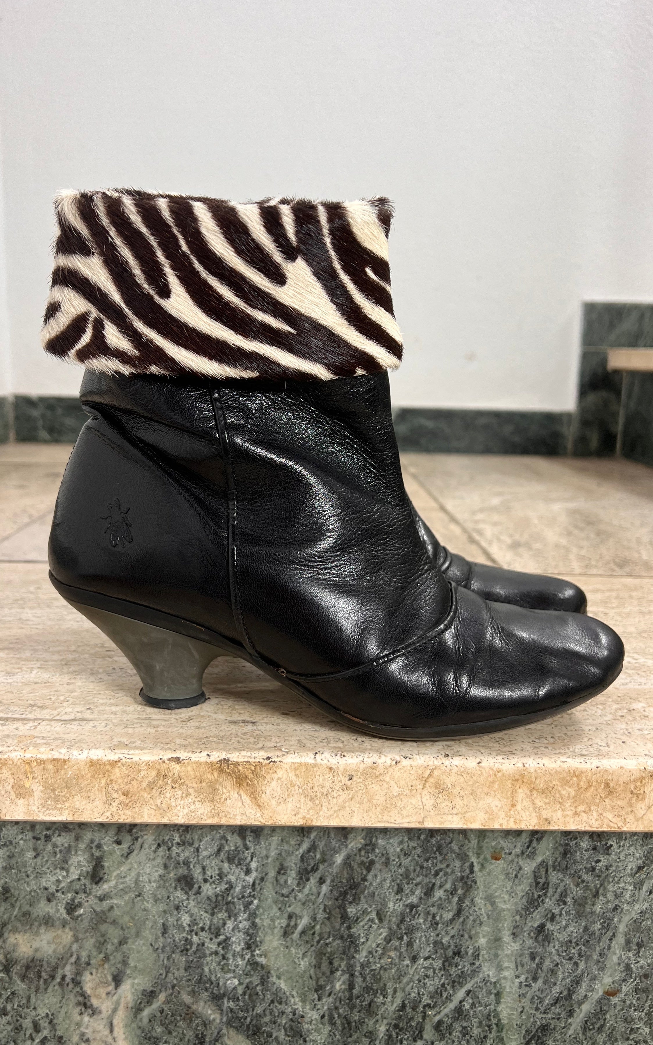 Y2K Fly London Zebra Boots 40