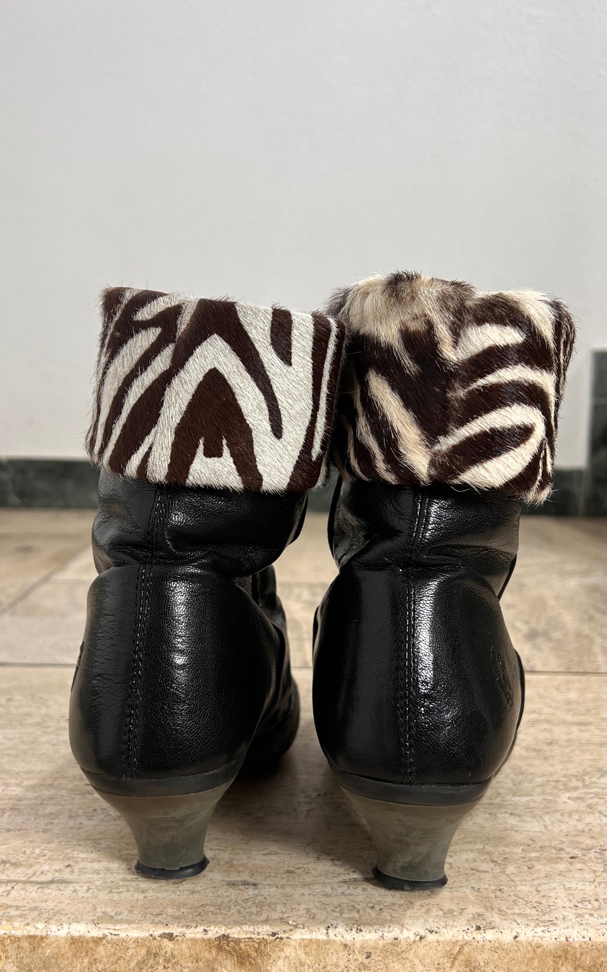 Y2K Fly London Zebra Boots 40