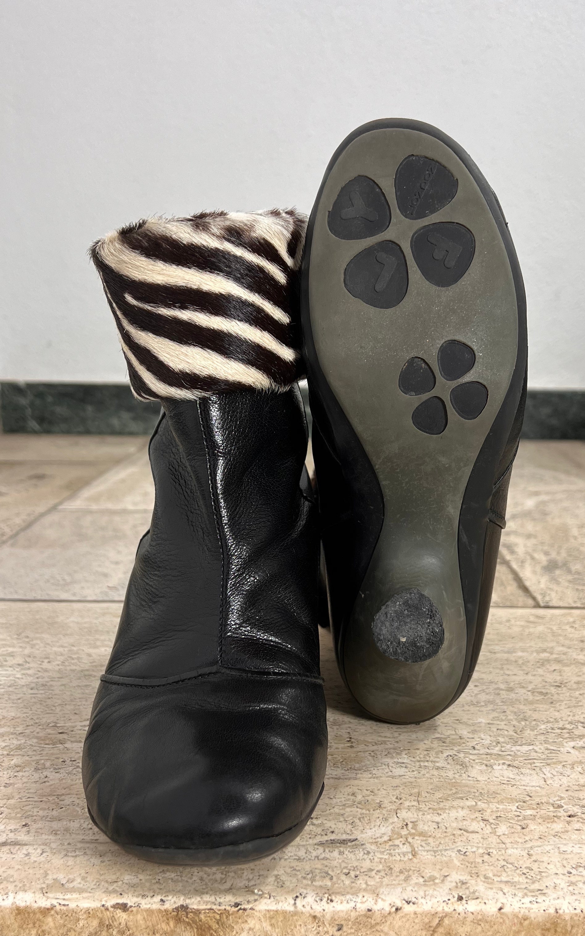 Y2K Fly London Zebra Boots 40