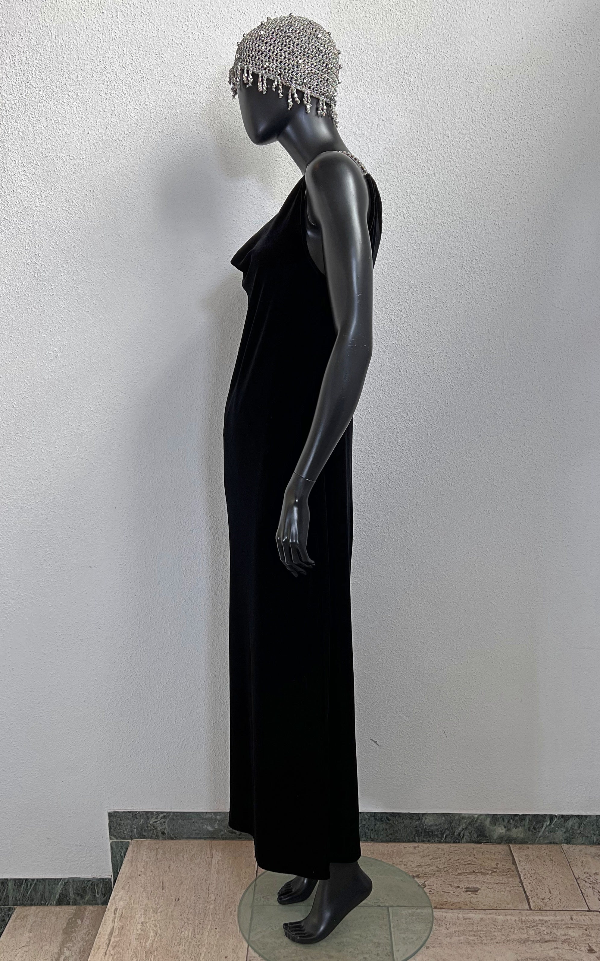 Vintage 90s Velvet Maxi Dress