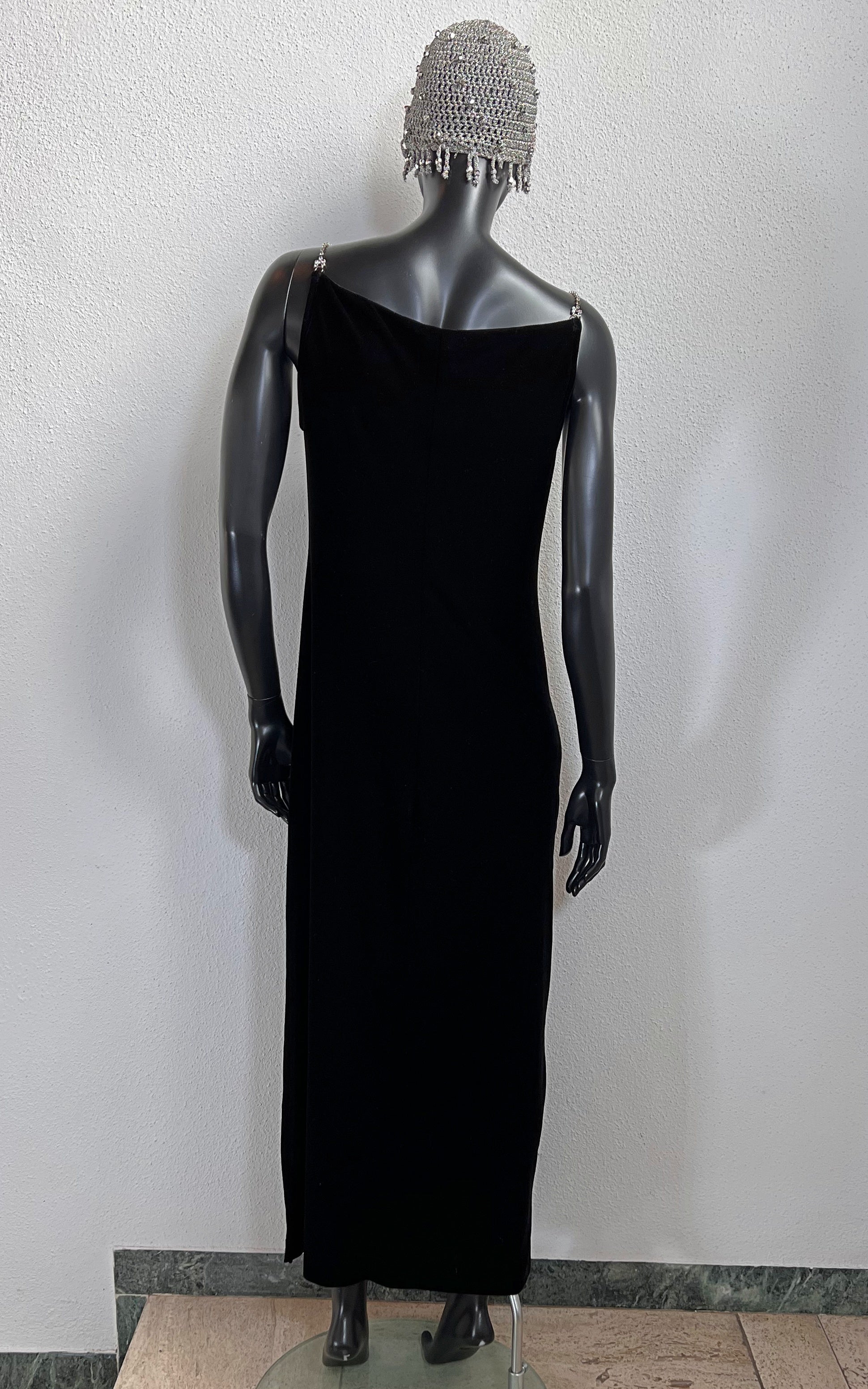 Vintage 90s Velvet Maxi Dress