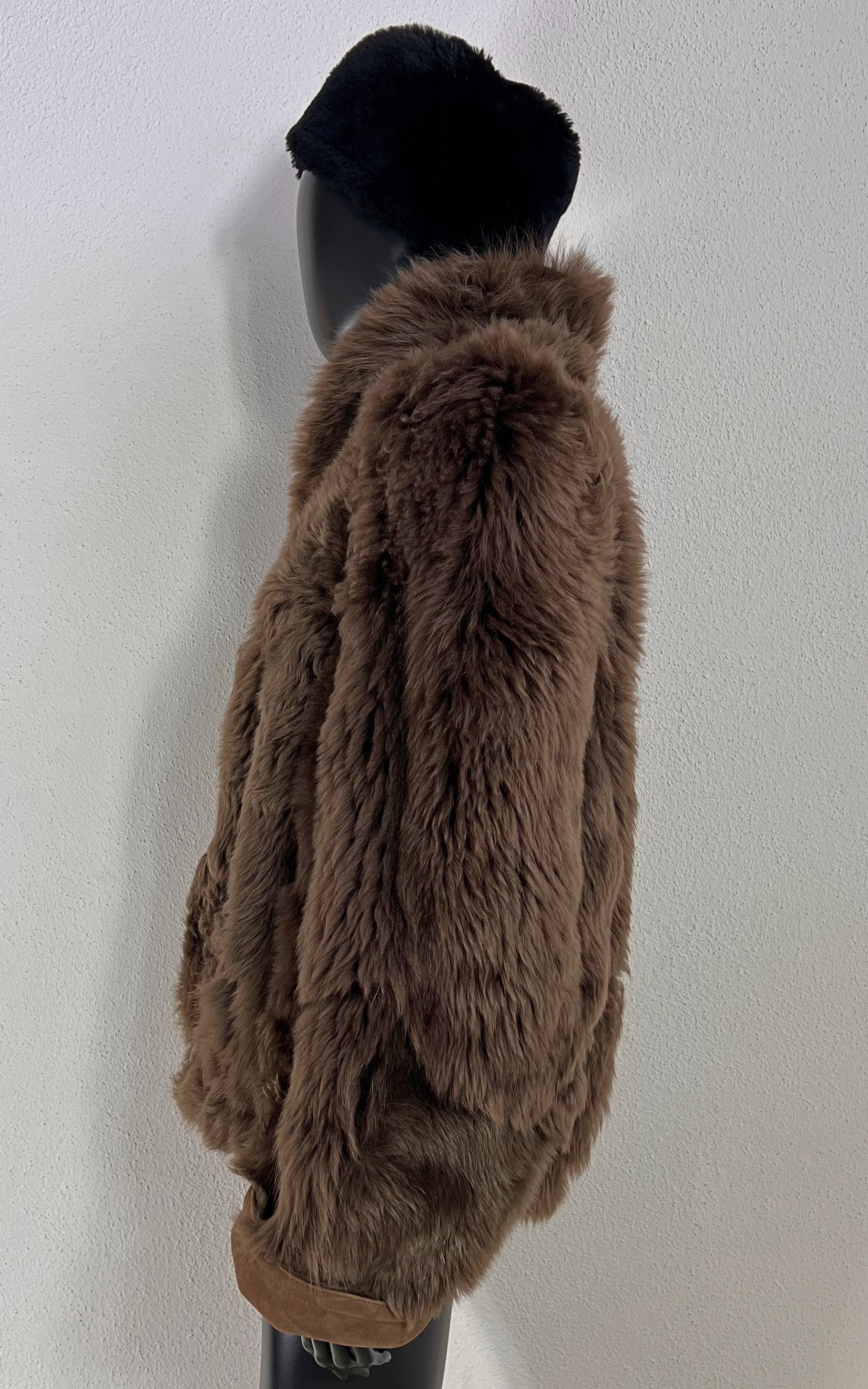 Vintage Cropped Curly Shearling Jacket