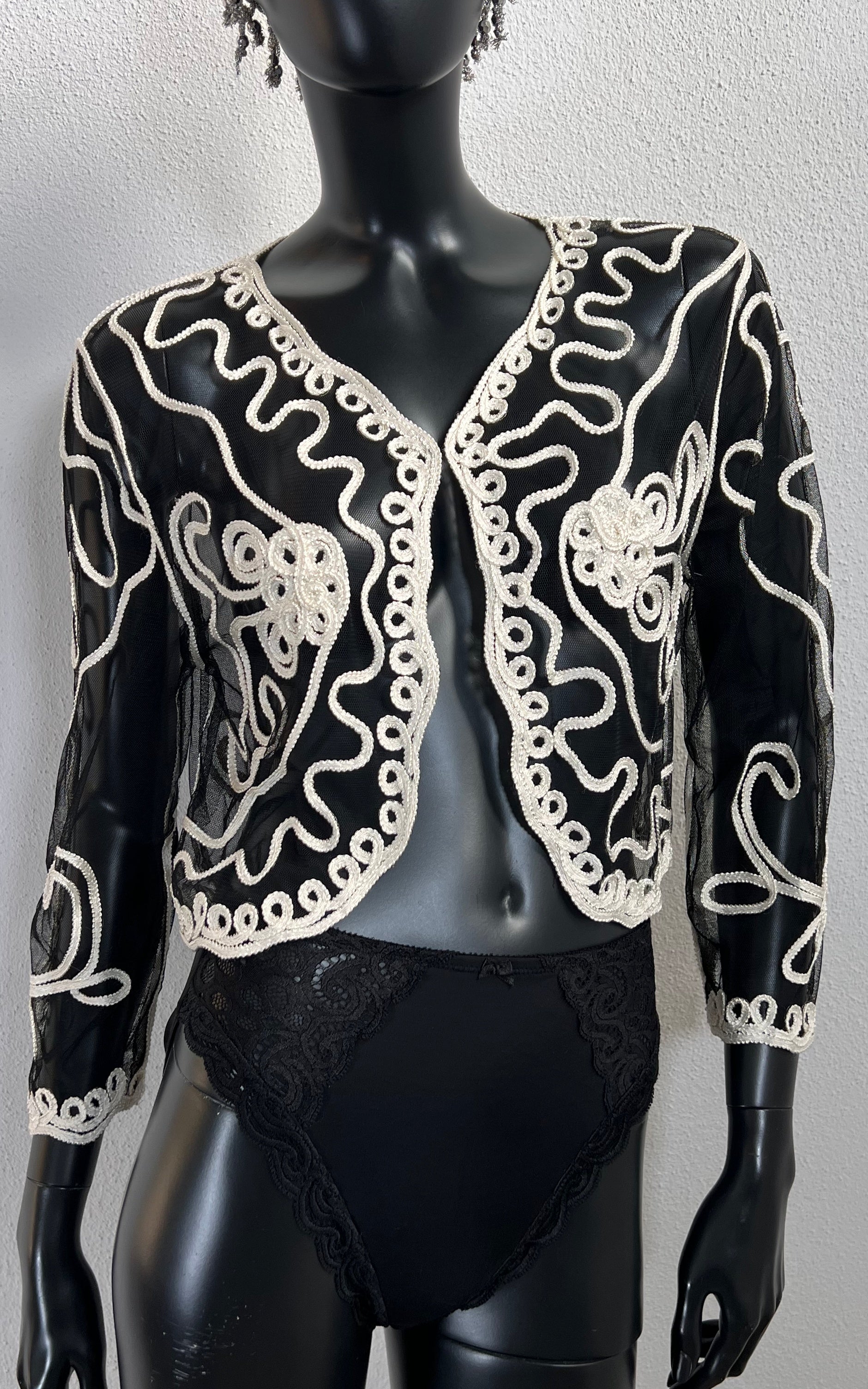 Vintage 90s Mesh Bolero Jacket