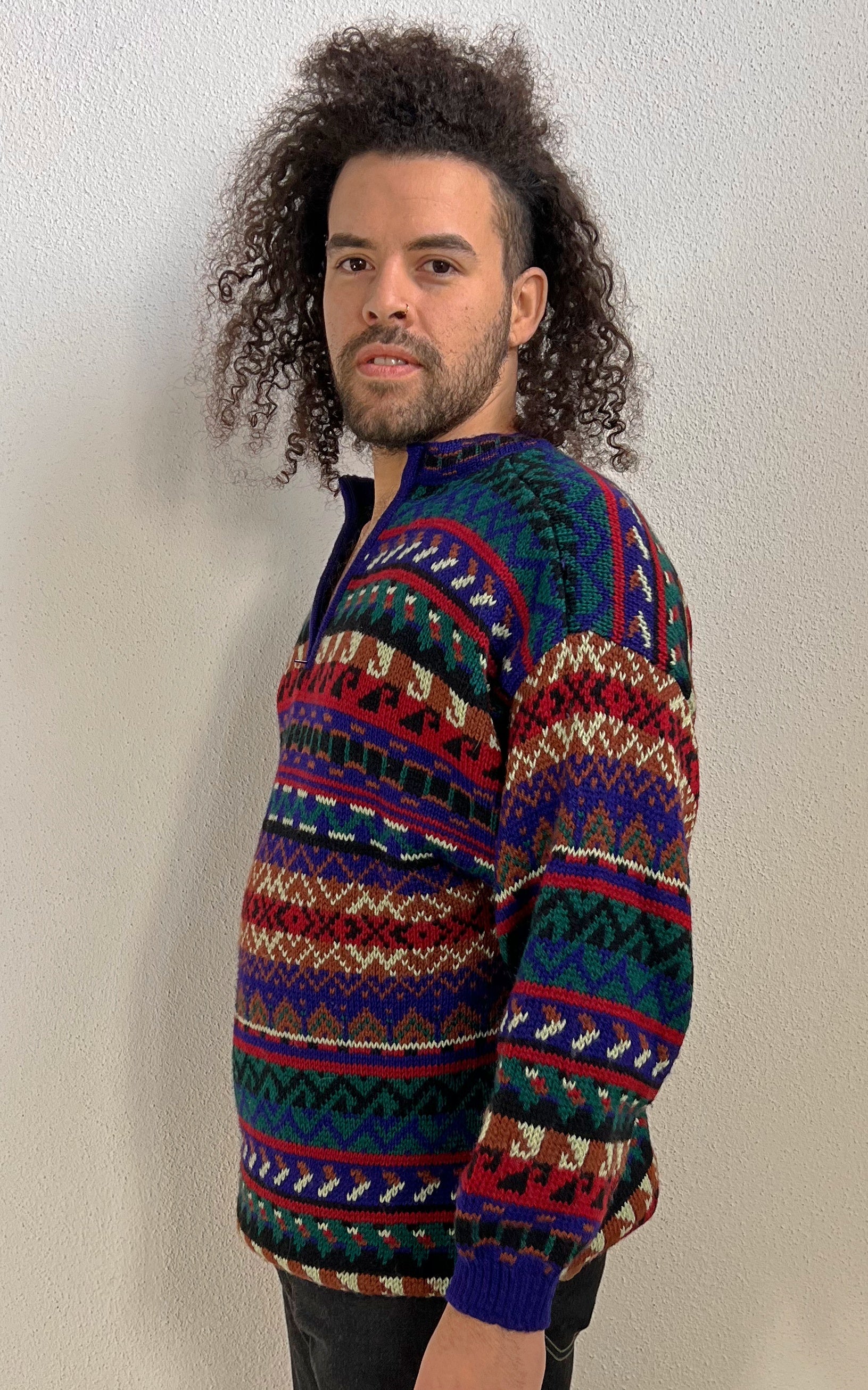 Vintage 90s Mens Benetton Knit Sweater