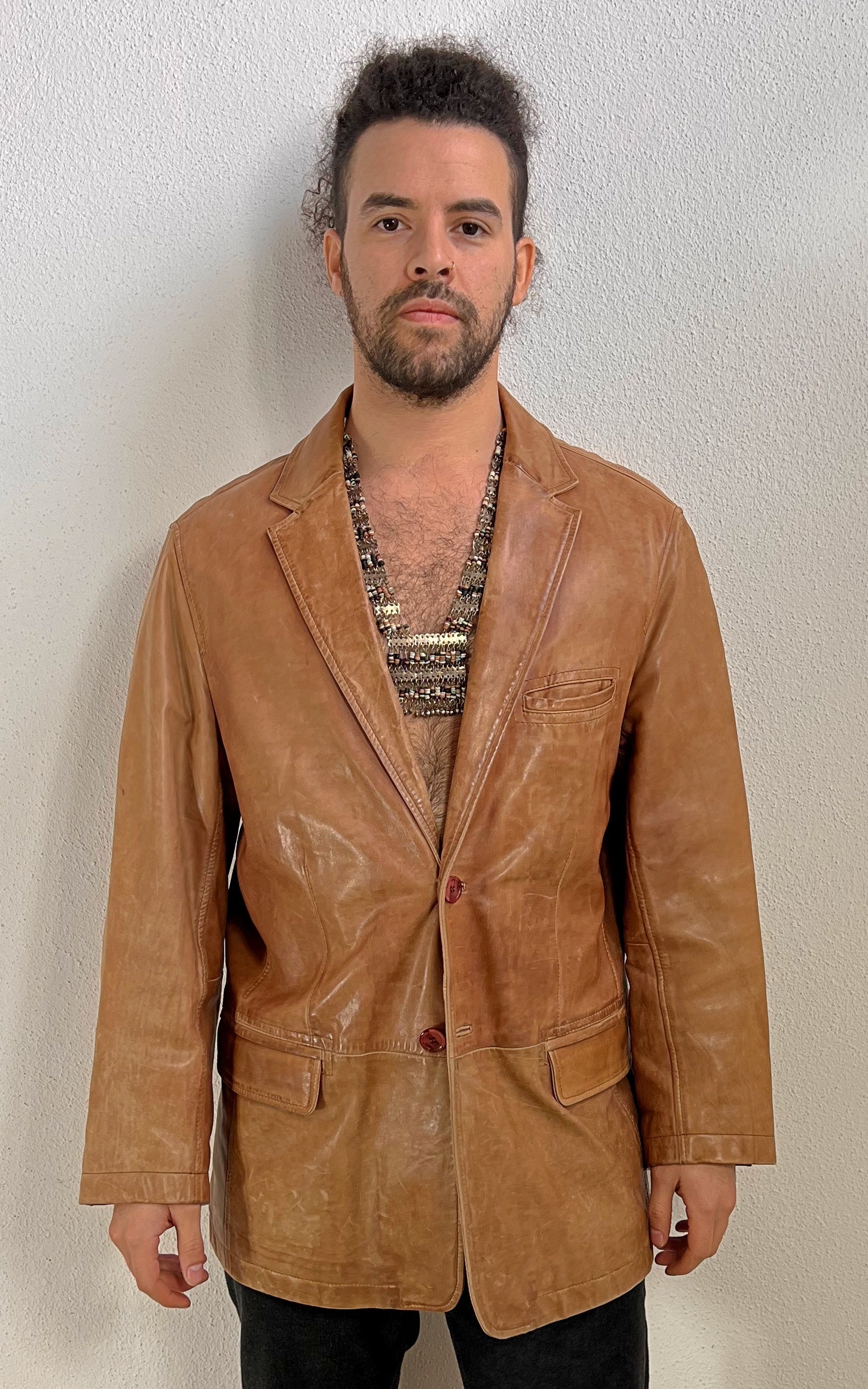 Vintage MENS 70s Style Leather Jacket