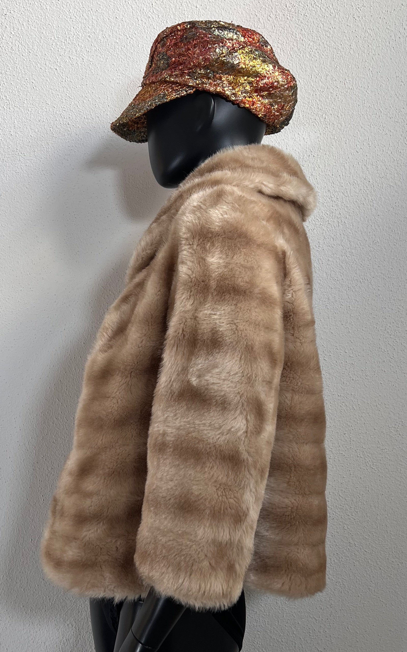 Giacca vintage in finto visone anni '60