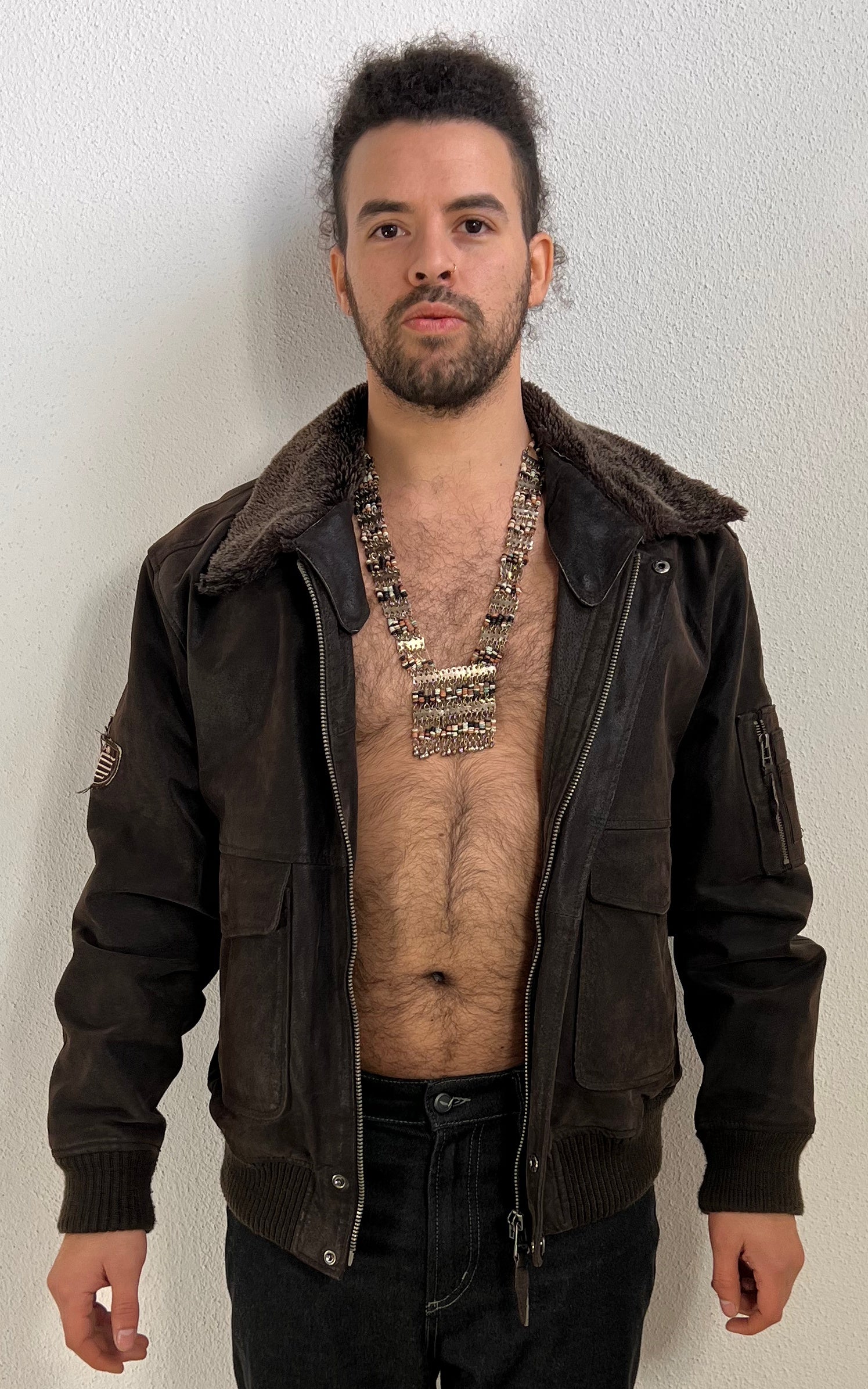 Vintage MENS Suede Flight Style Jacket