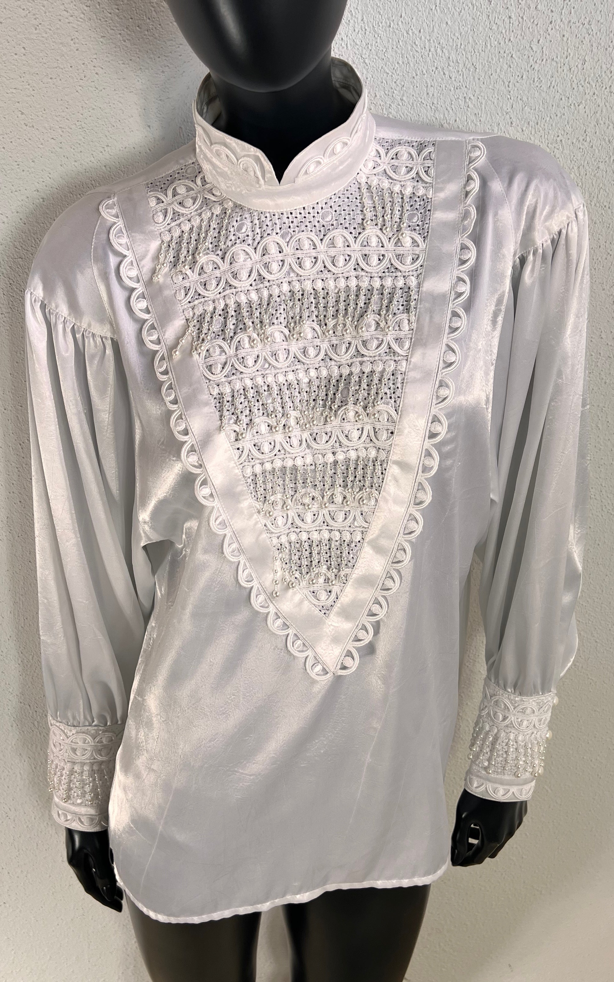 Vintage 80s Cris-Devi Mother of Pearl Blouse