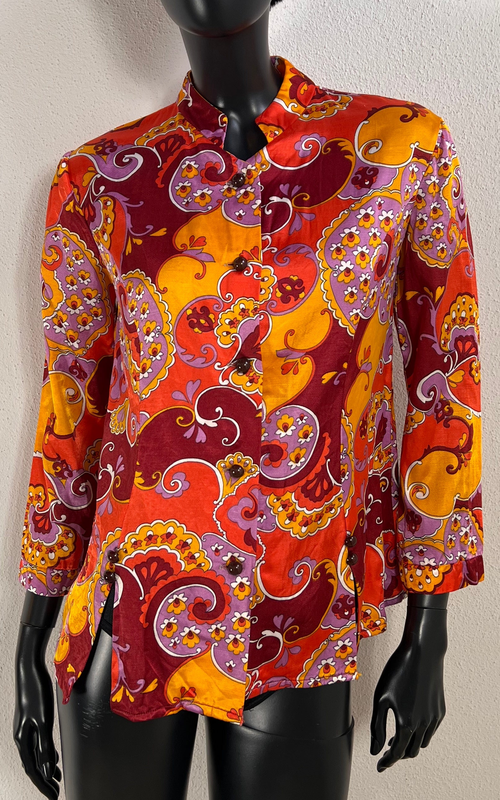 Vintage 70s Psychedelic Print Blouse