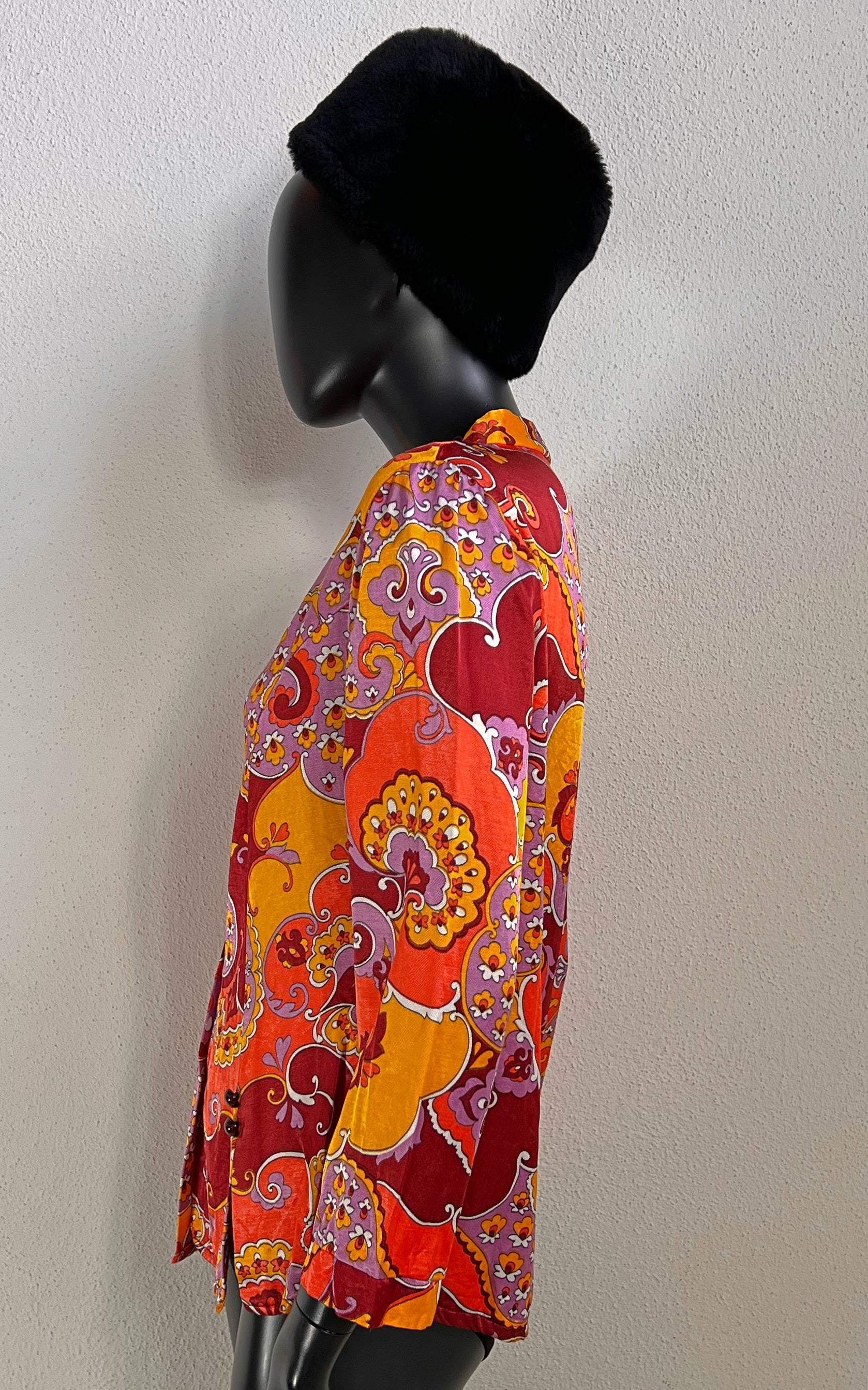 Vintage 70s Psychedelic Print Blouse