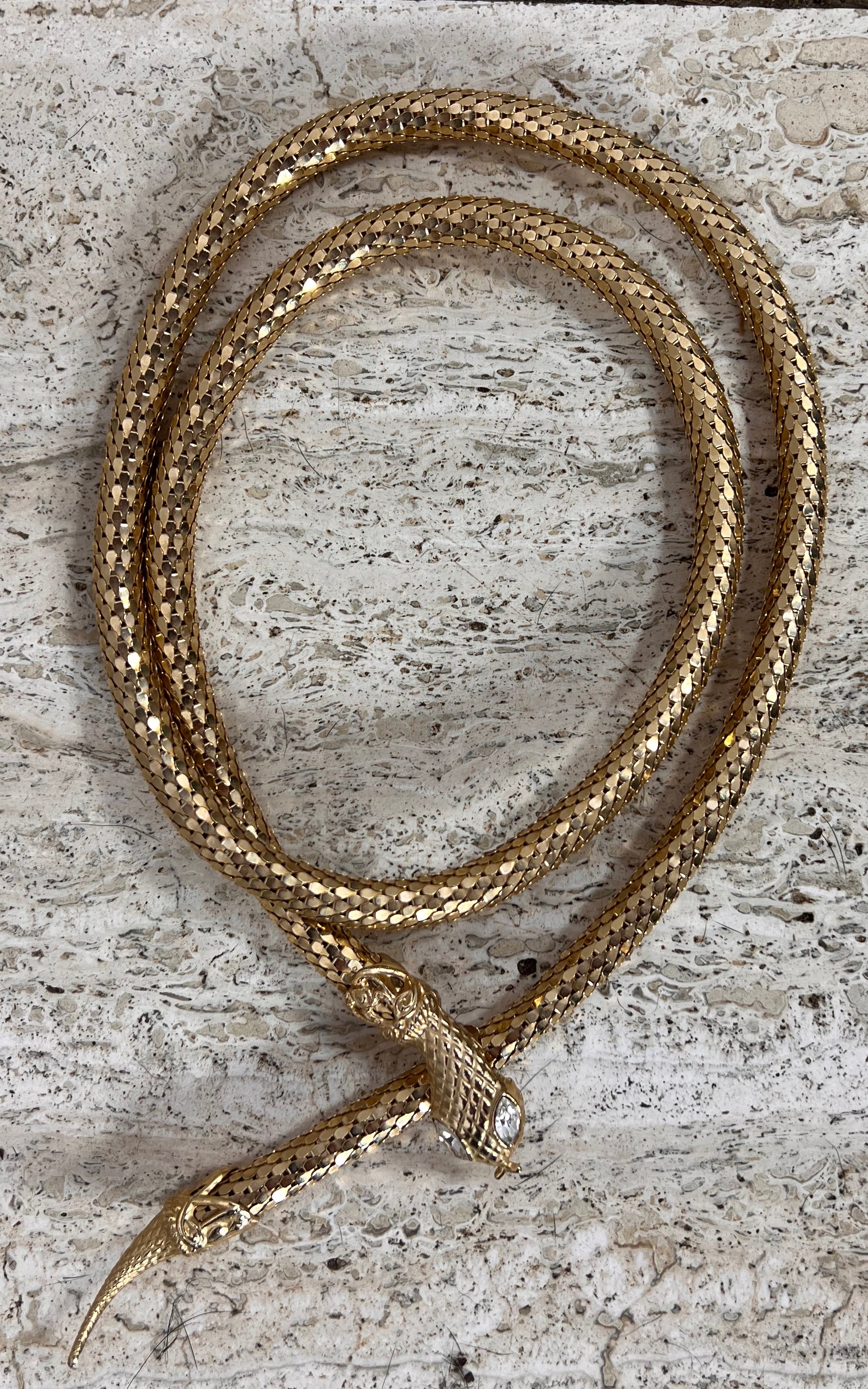 Vintage 90s Snake Belt / Necklace