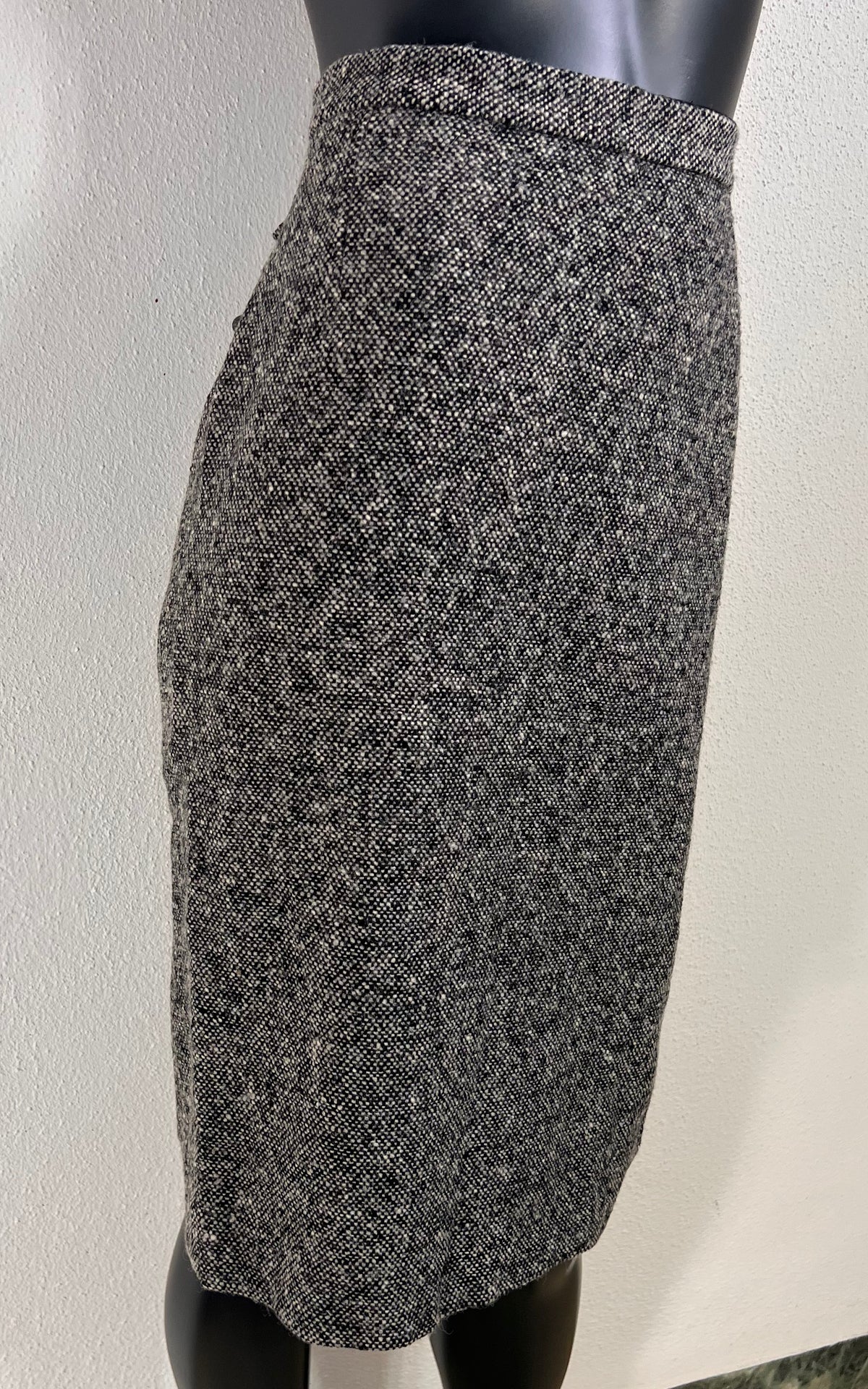 Prada Virgin Wool Tweed Pencil Skirt