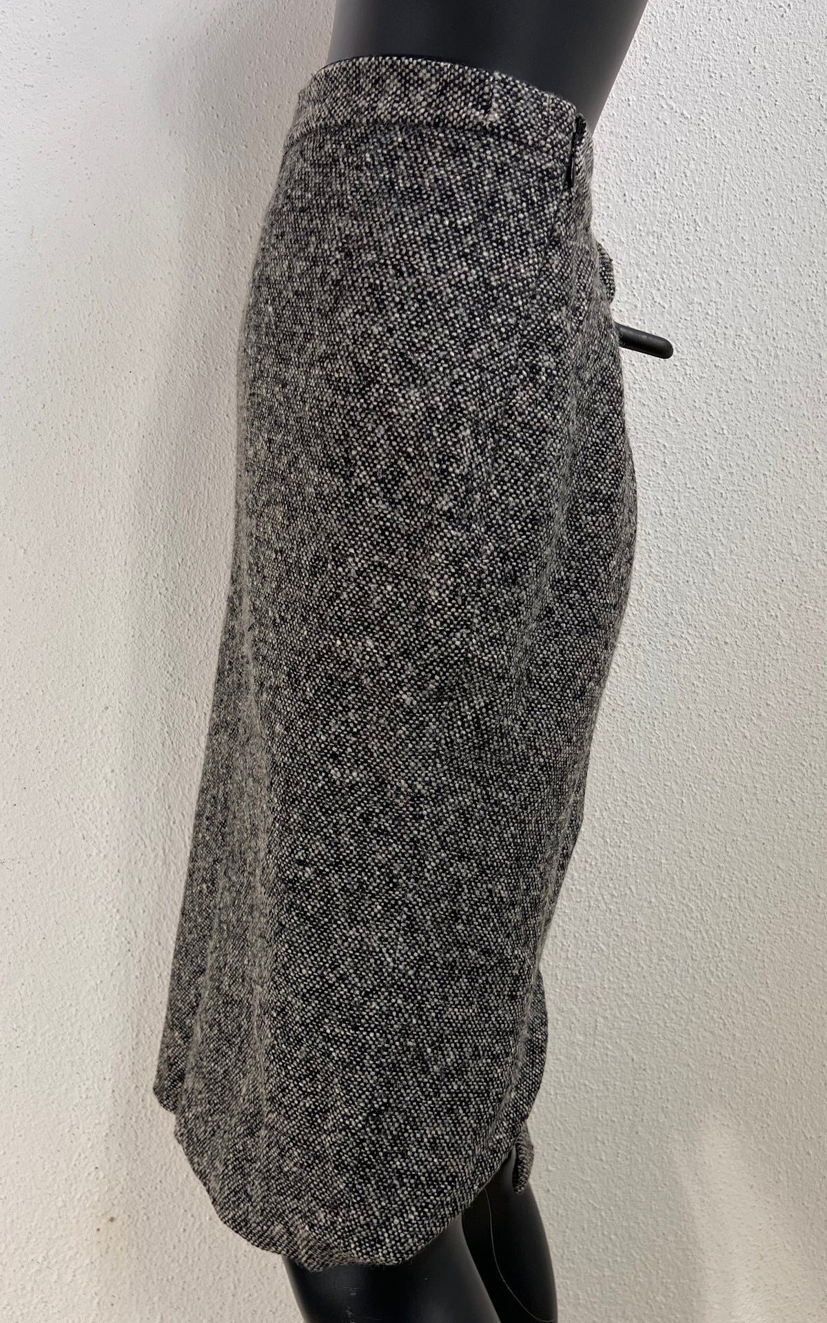 Prada Virgin Wool Tweed Pencil Skirt
