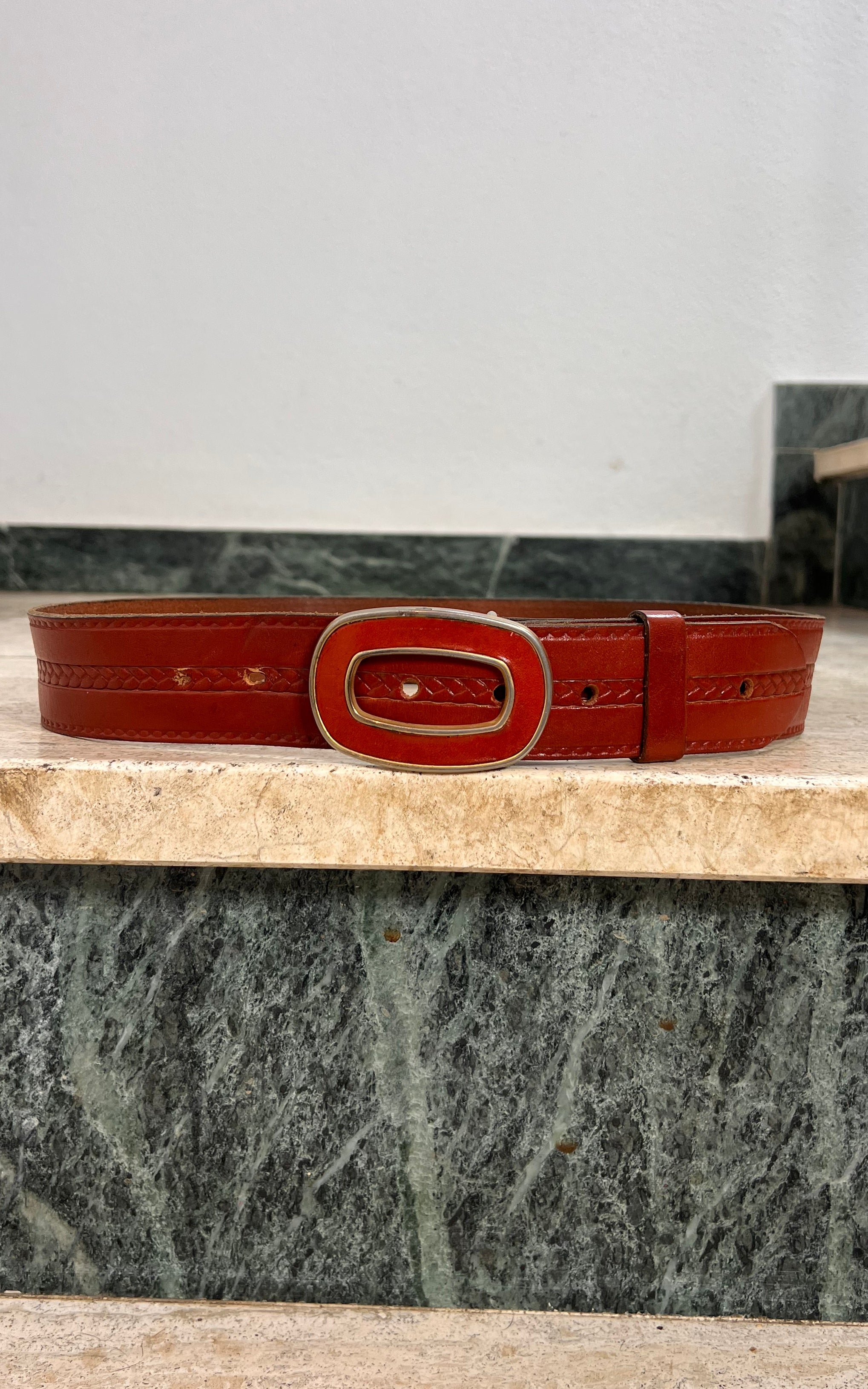 Vintage 70s Leather Belt