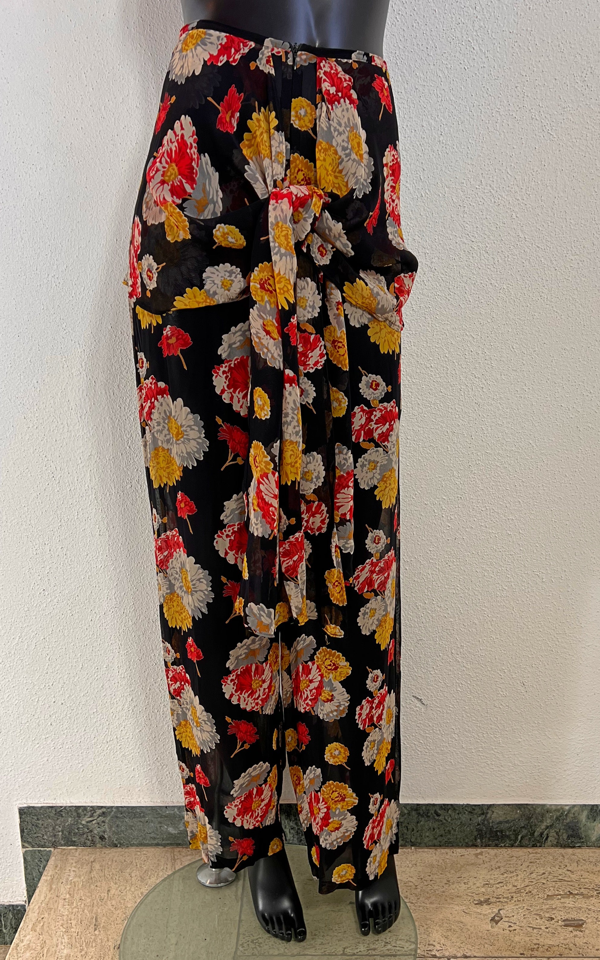 Vintage Lolita Lempicka Flower Silk Pants