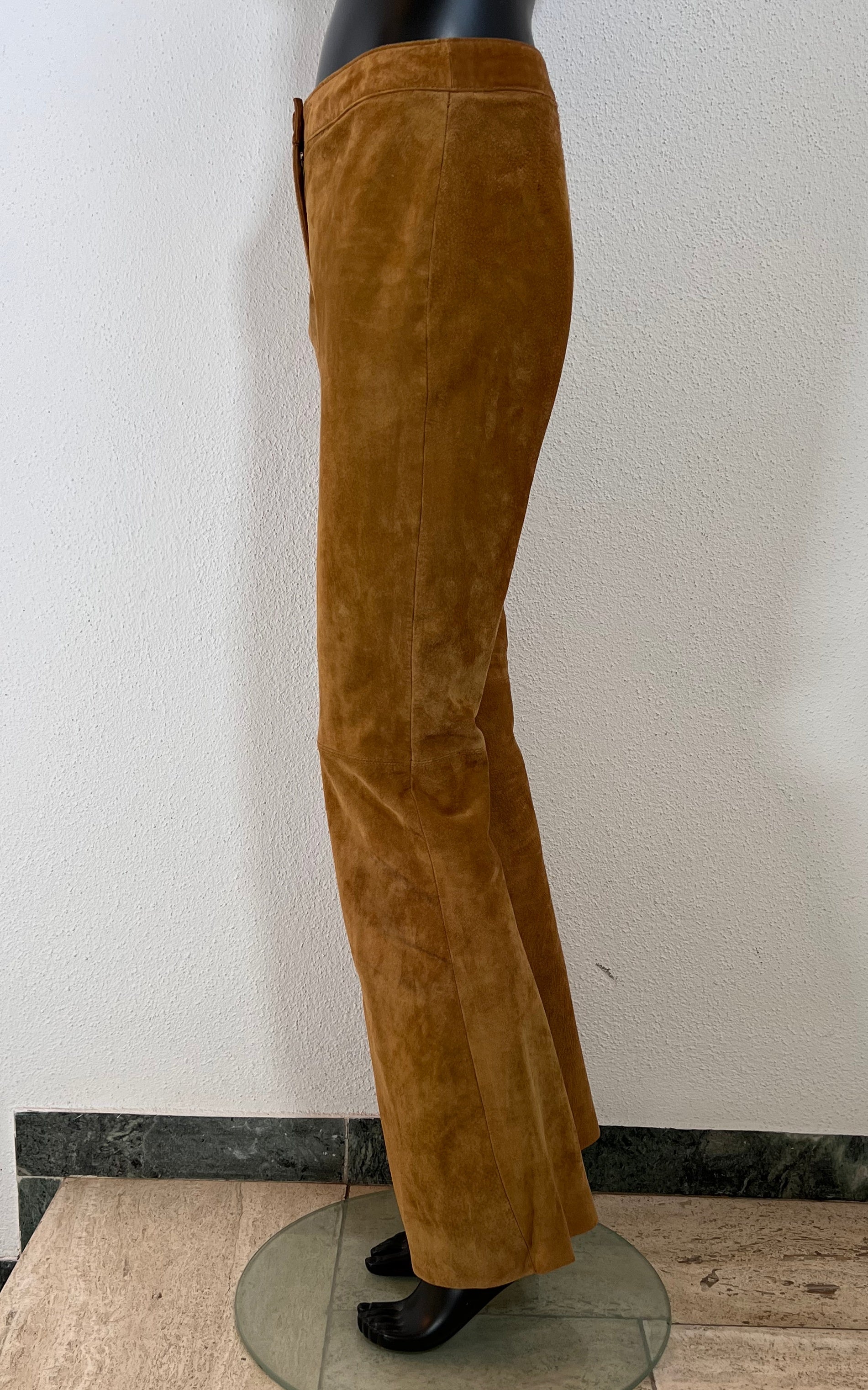 Vintage 90s Clothes Suede Flare