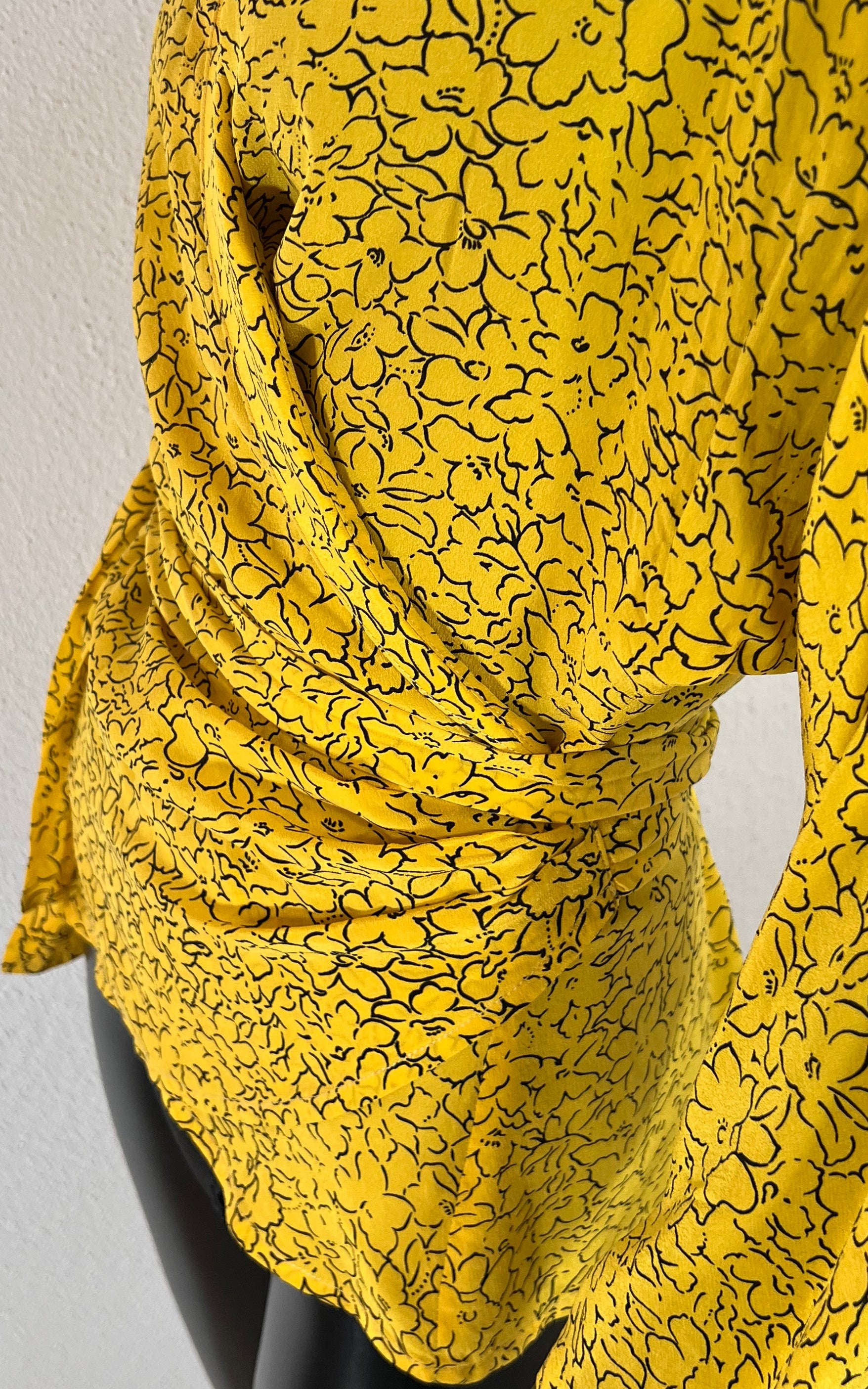 Vintage 90s Silk Wrap Blouse