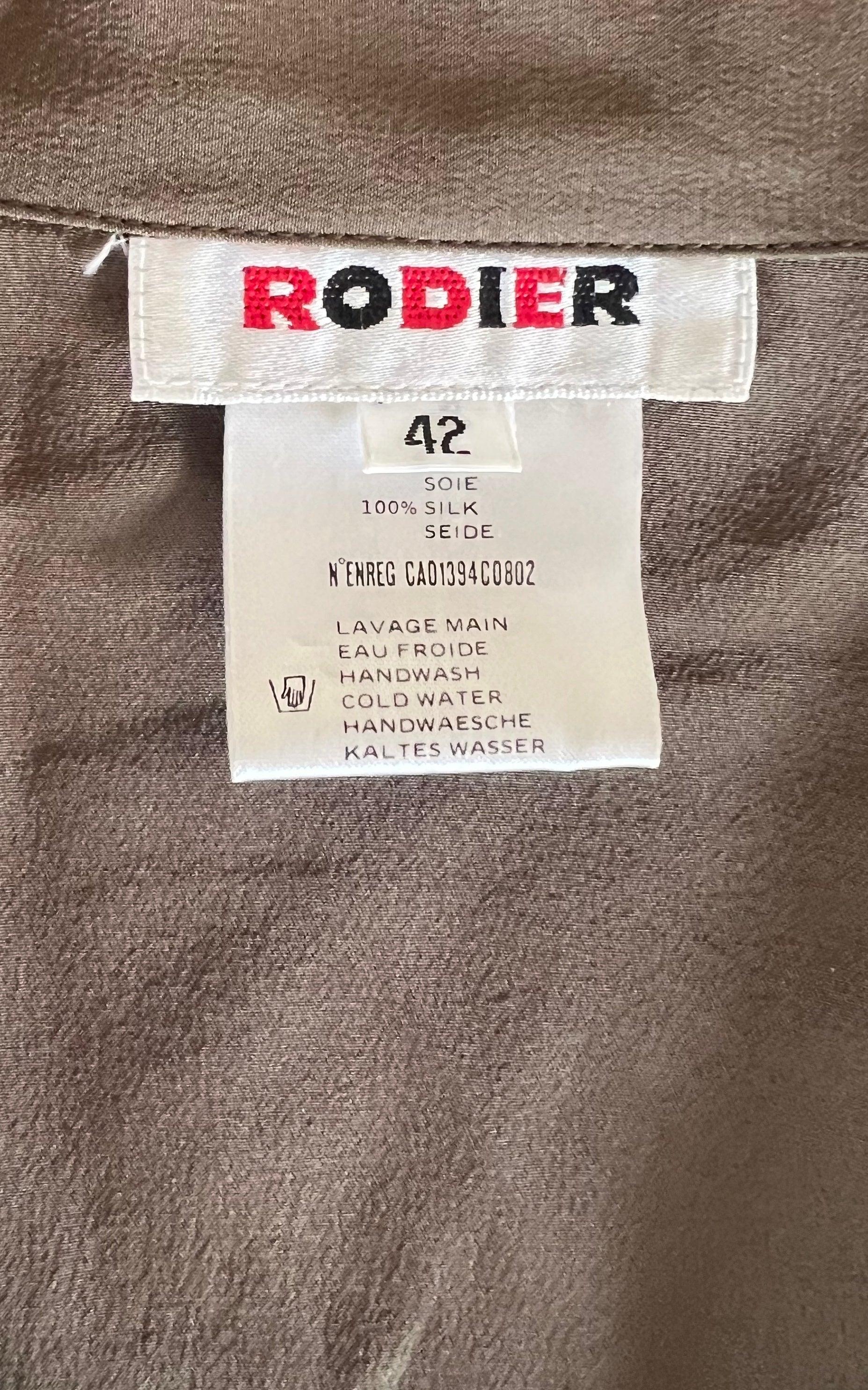 Vintage Rodier Paris Silk Blouse