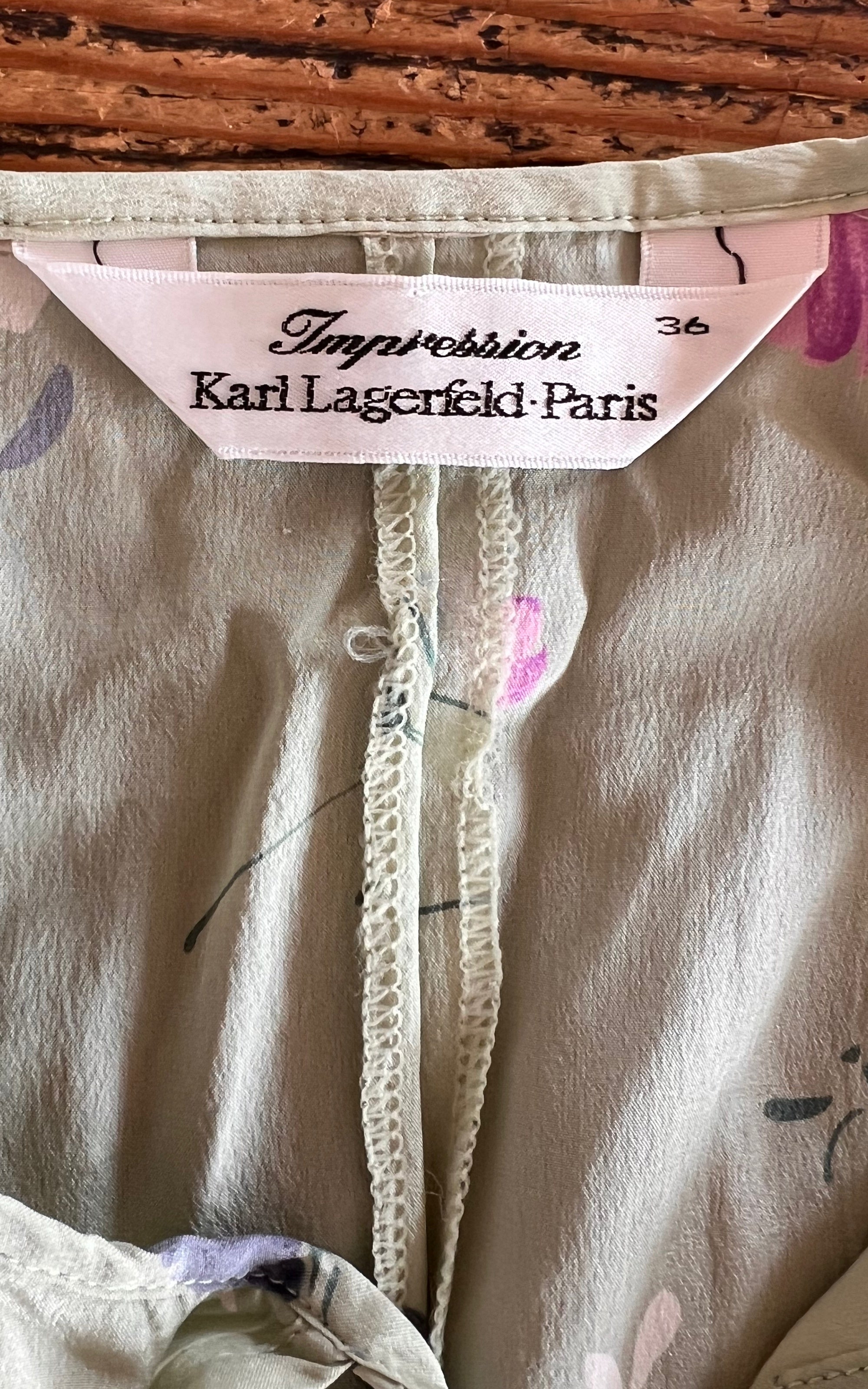 Vintage Impressionen by Karl Lagerfeld Silk Dress