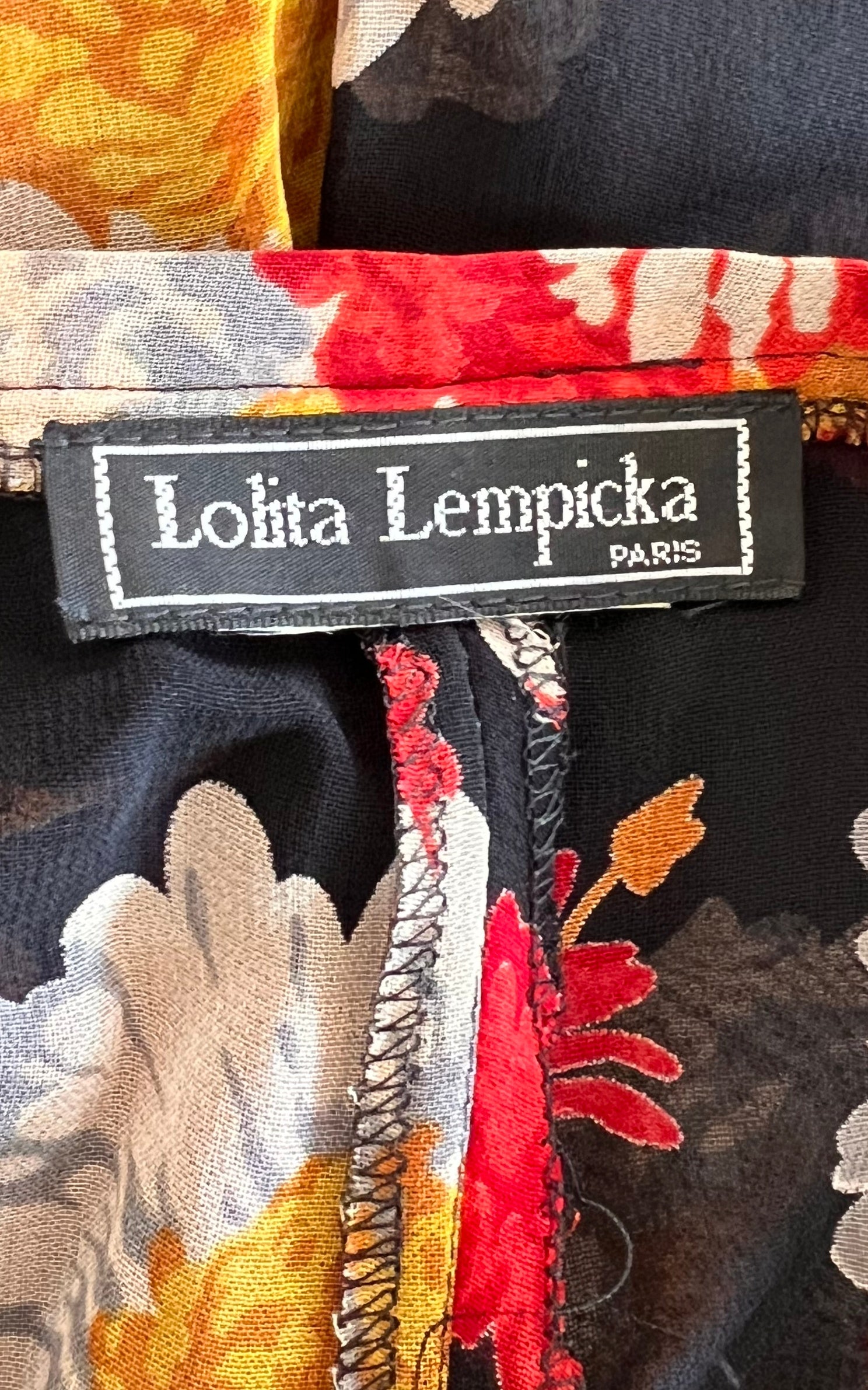 Vintage Lolita Lempicka Flower Silk Pants