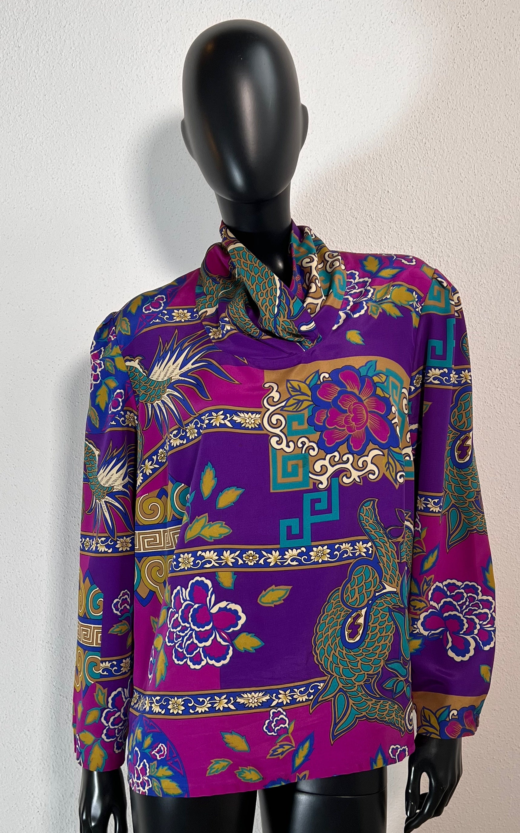 Vintage Shawl Collar Blouse