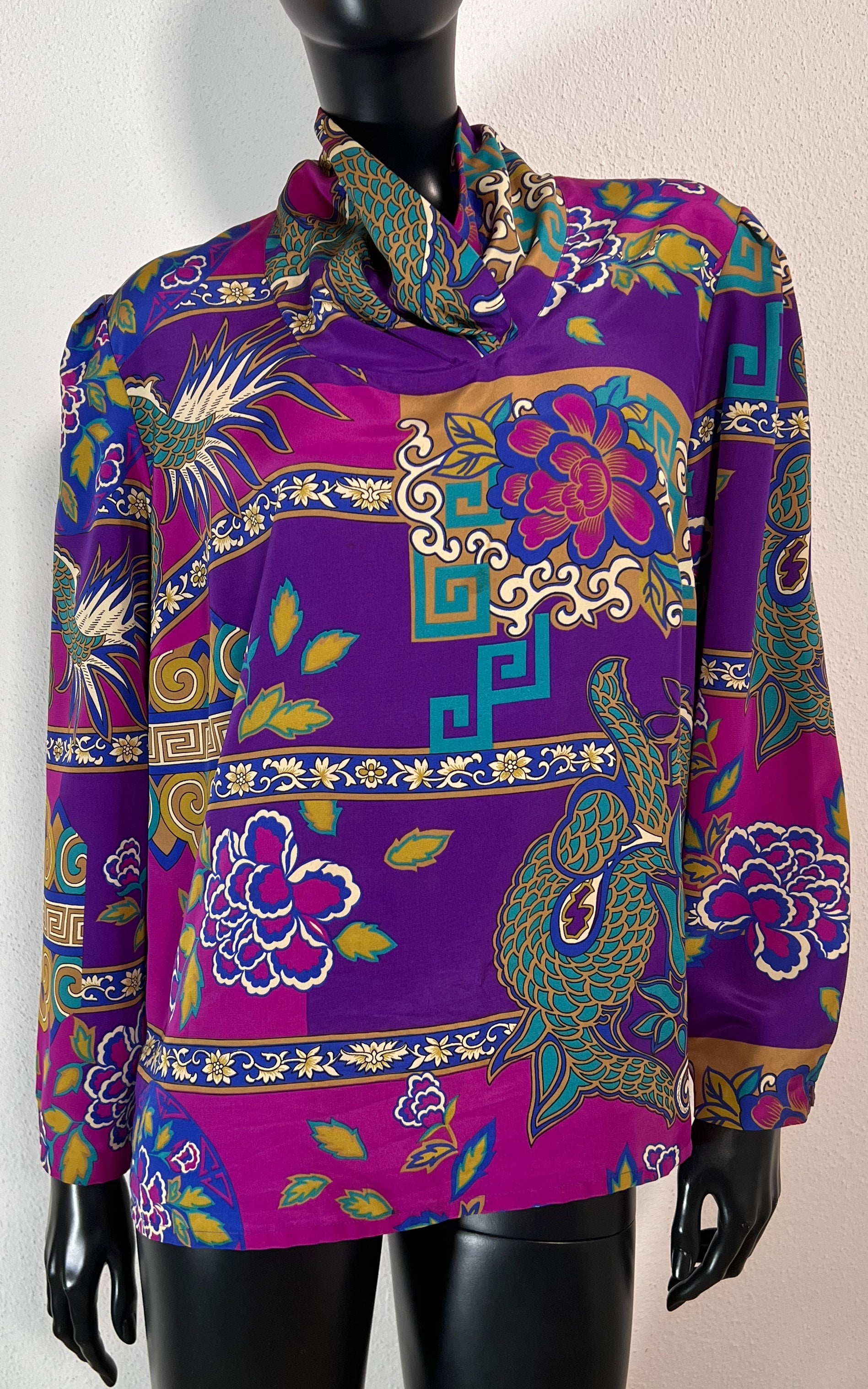 Vintage Shawl Collar Blouse