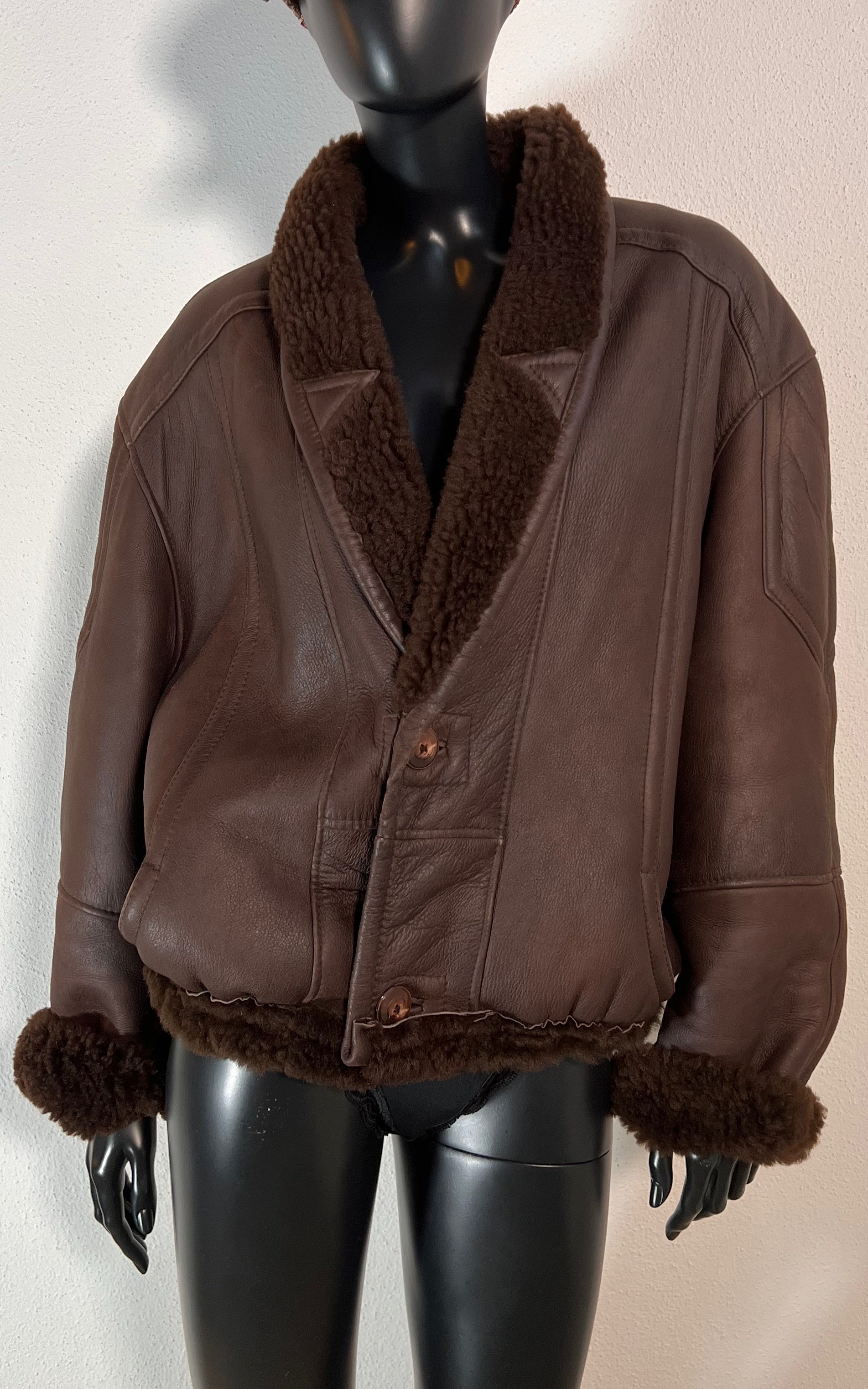 Vintage Reworked Cropped Shearling Jacket
