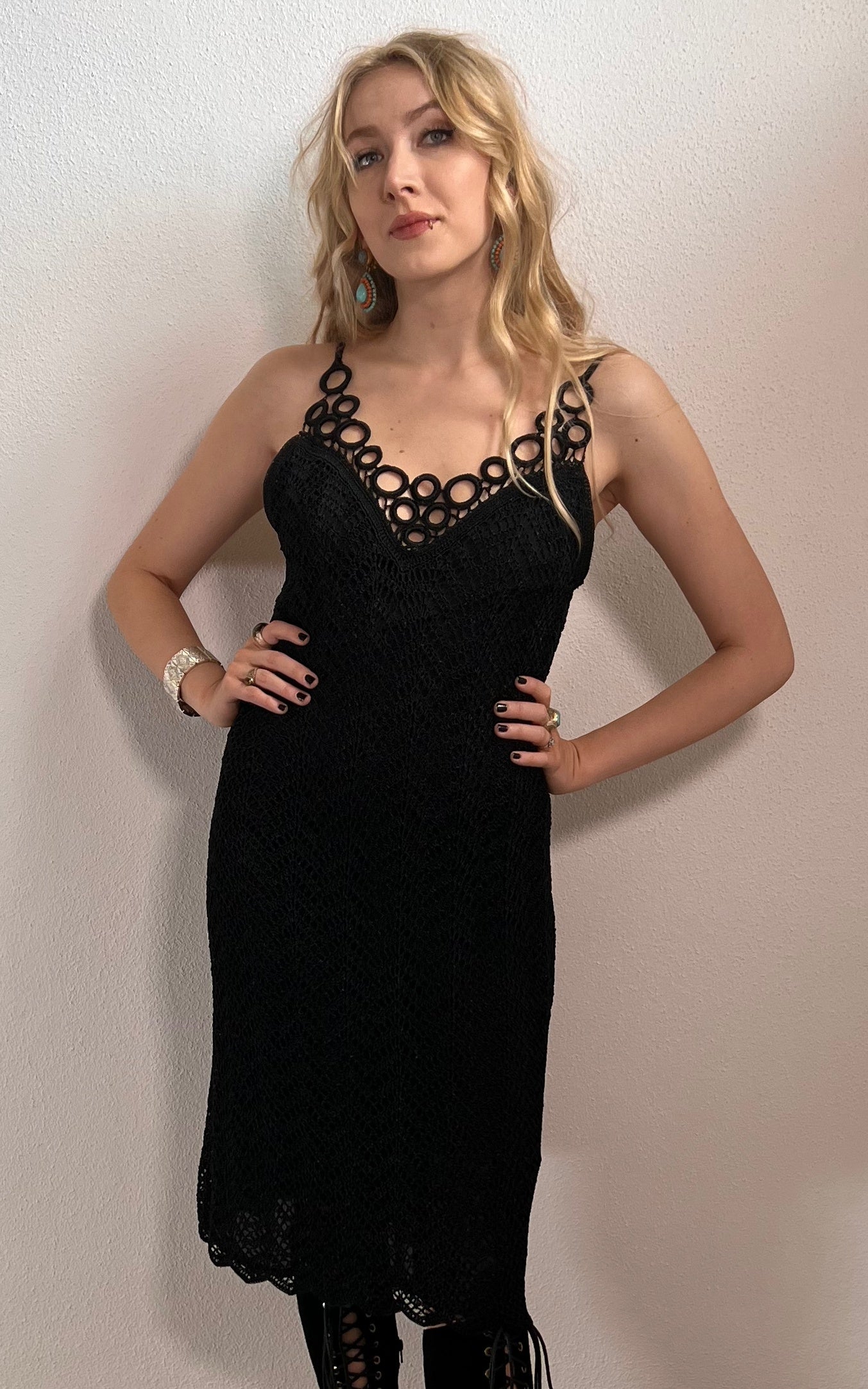 Vintage 90s Nicowa Crochet Dress Vintage 90s Nicowa Crochet Dress