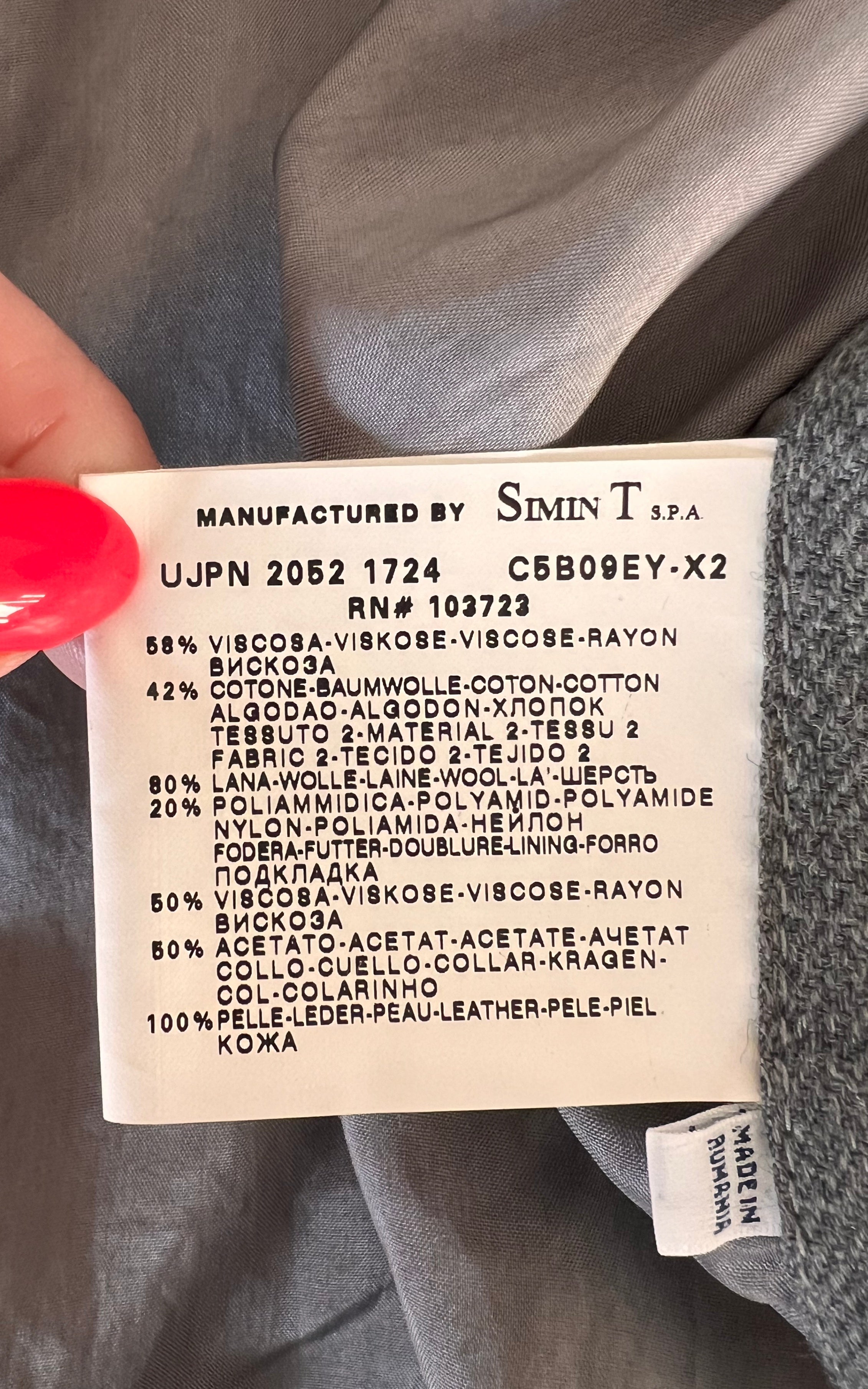 Vintage Armani Jeans Fake Fur Jacket