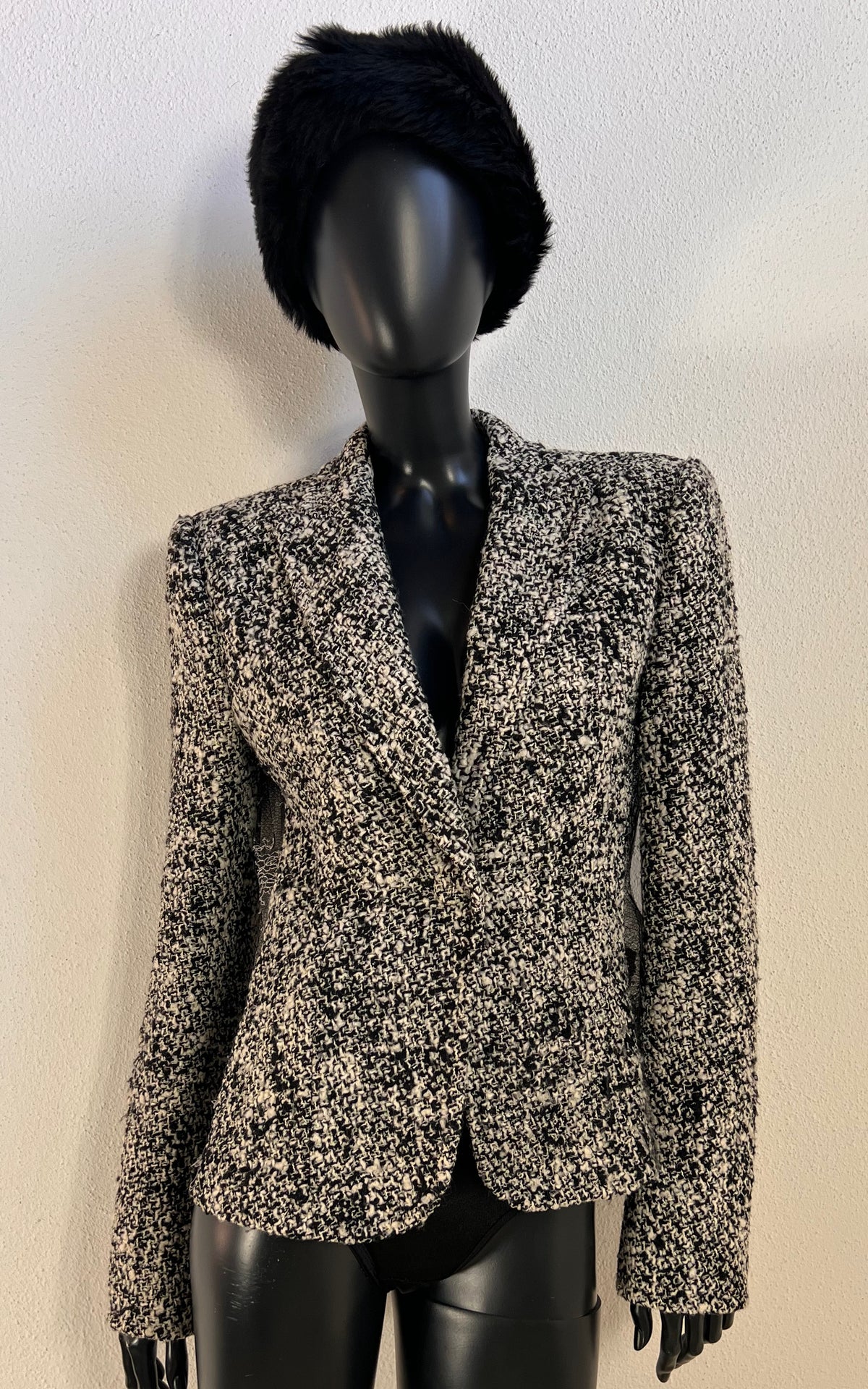 Gianfranco Ferré Wool & Silk Cut-Out Lace Blazer