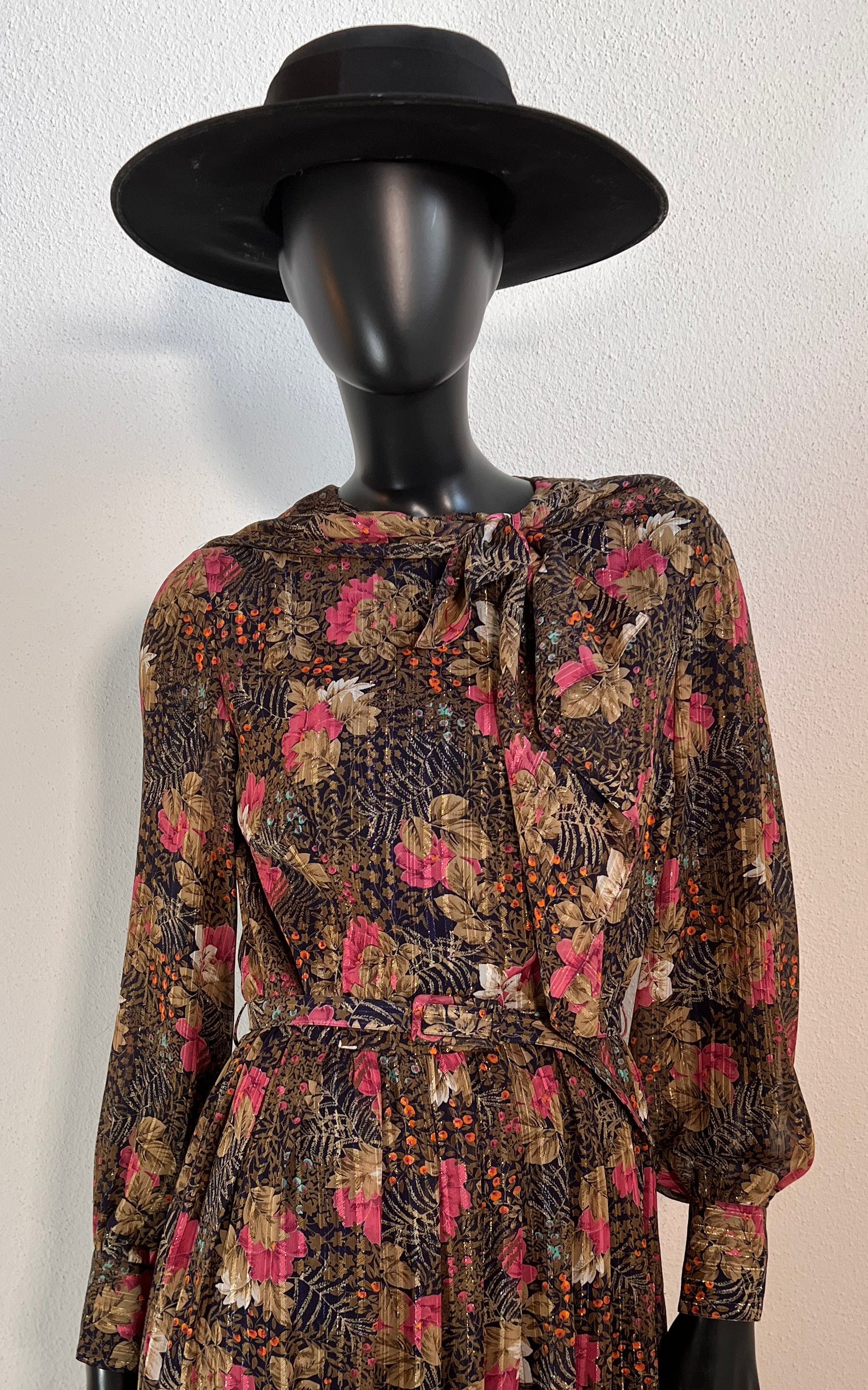 Vintage Flower & Lurex Dress
