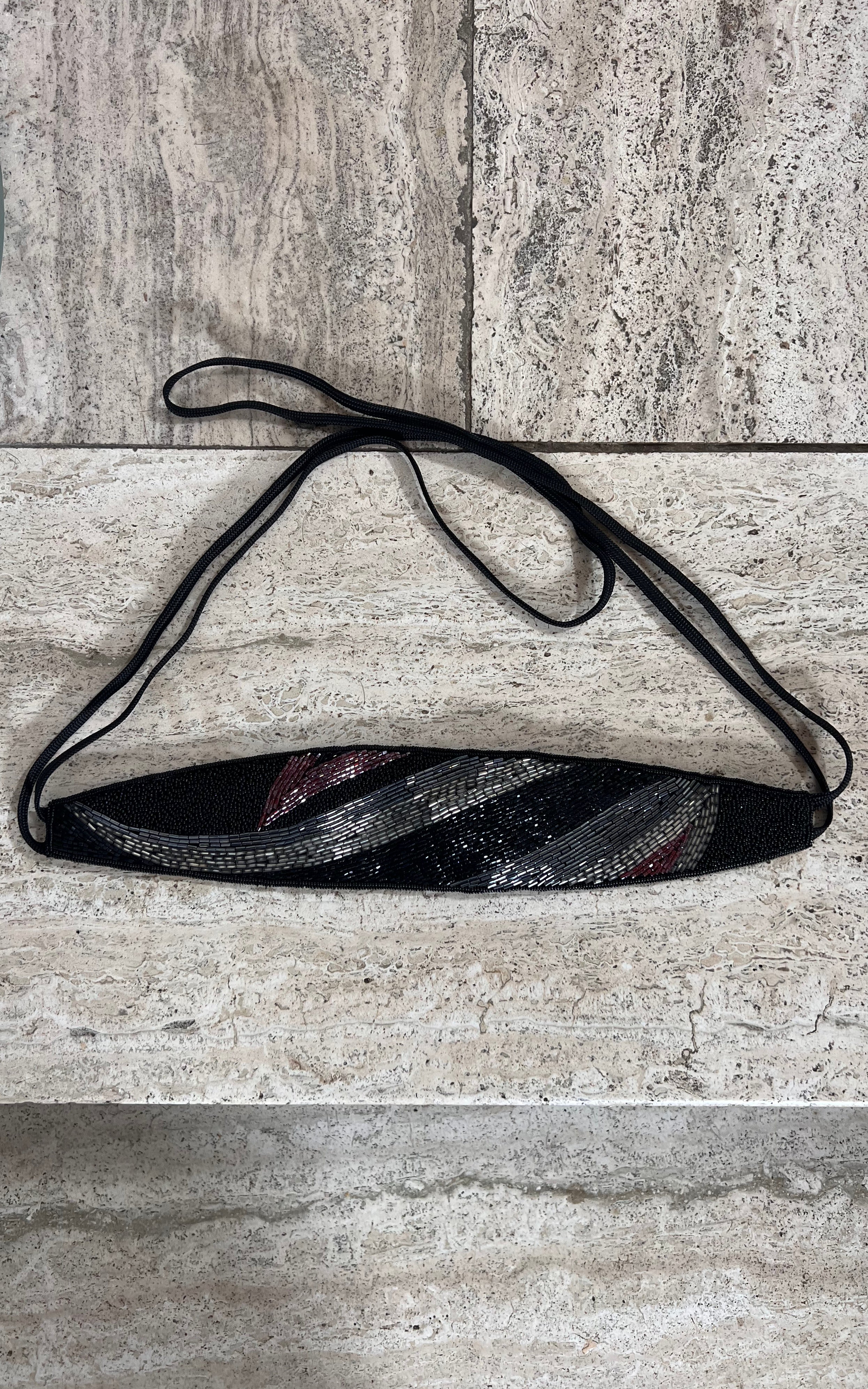 Vintage Satin Sequins Belt
