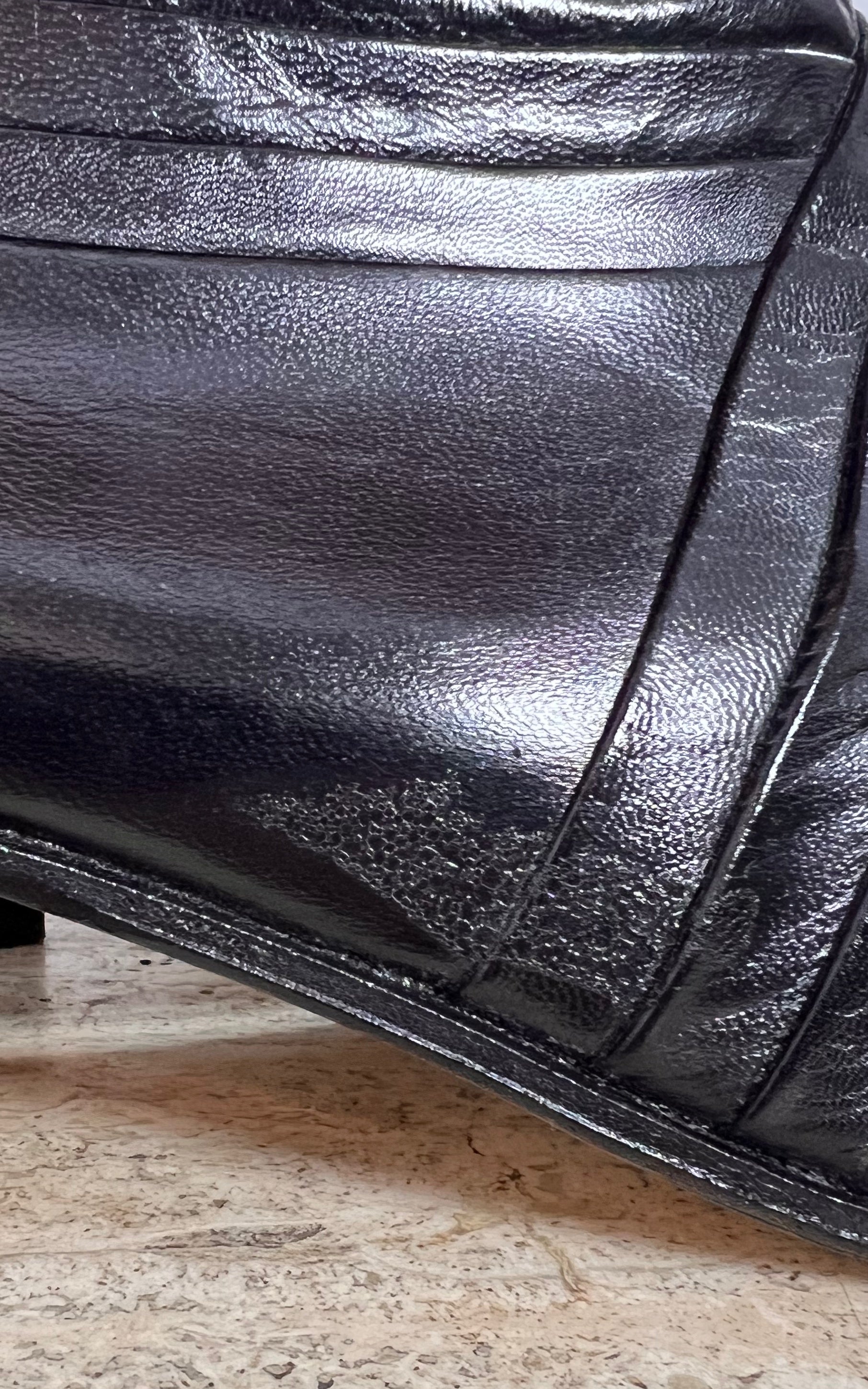 Vintage MENS Black Leather Ankle Boots 42