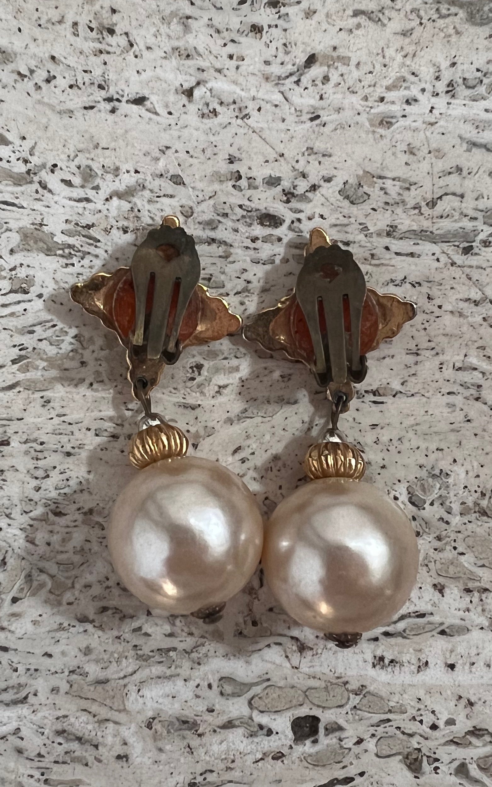 Vintage Mother of Pearl Clip Ons