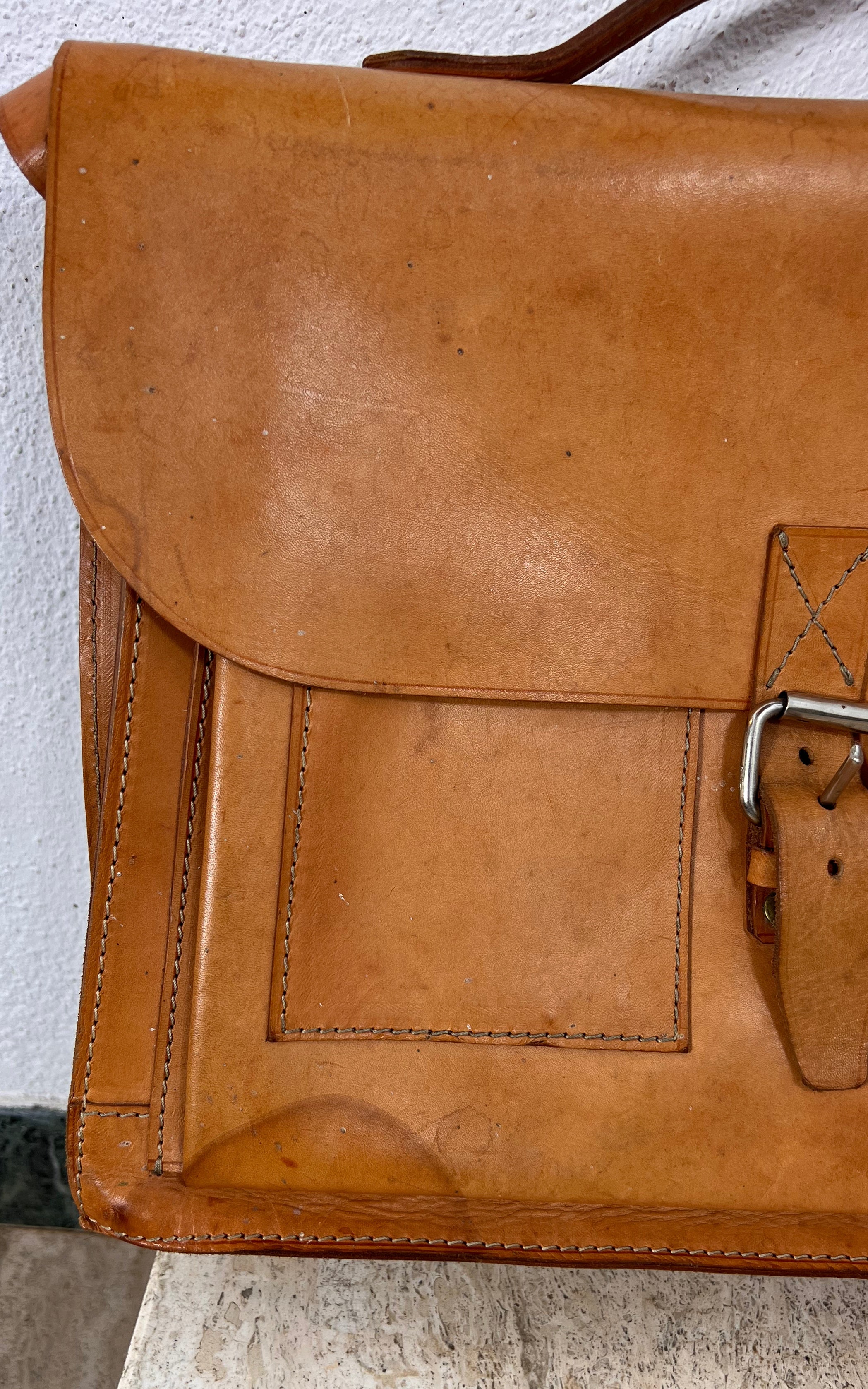 Vintage BREE Natural Leather Satchel / Backpack
